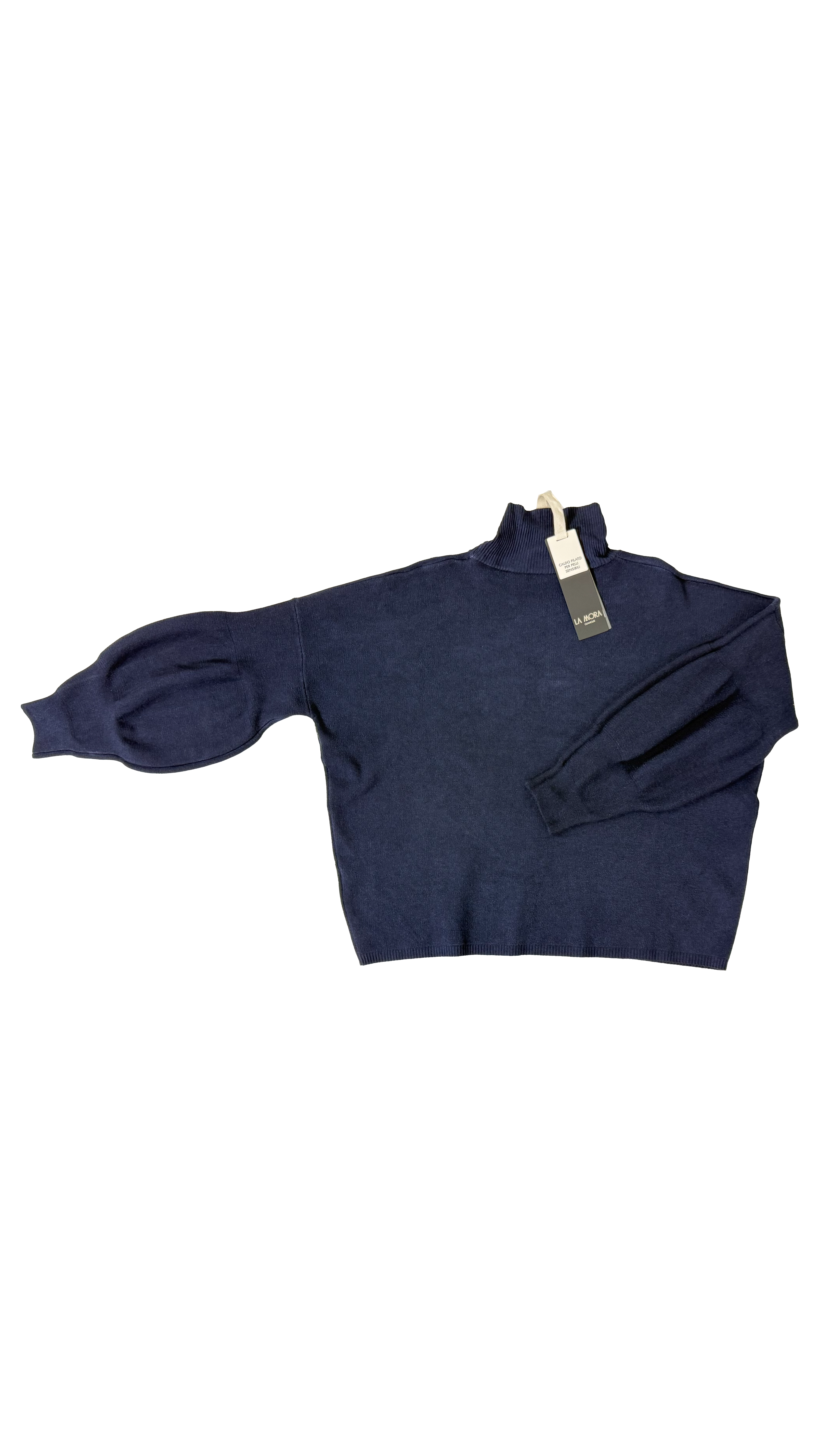 MAGLIA QUADRATA CON MANICHE PALLONCINO IN CALDA VISCOSA