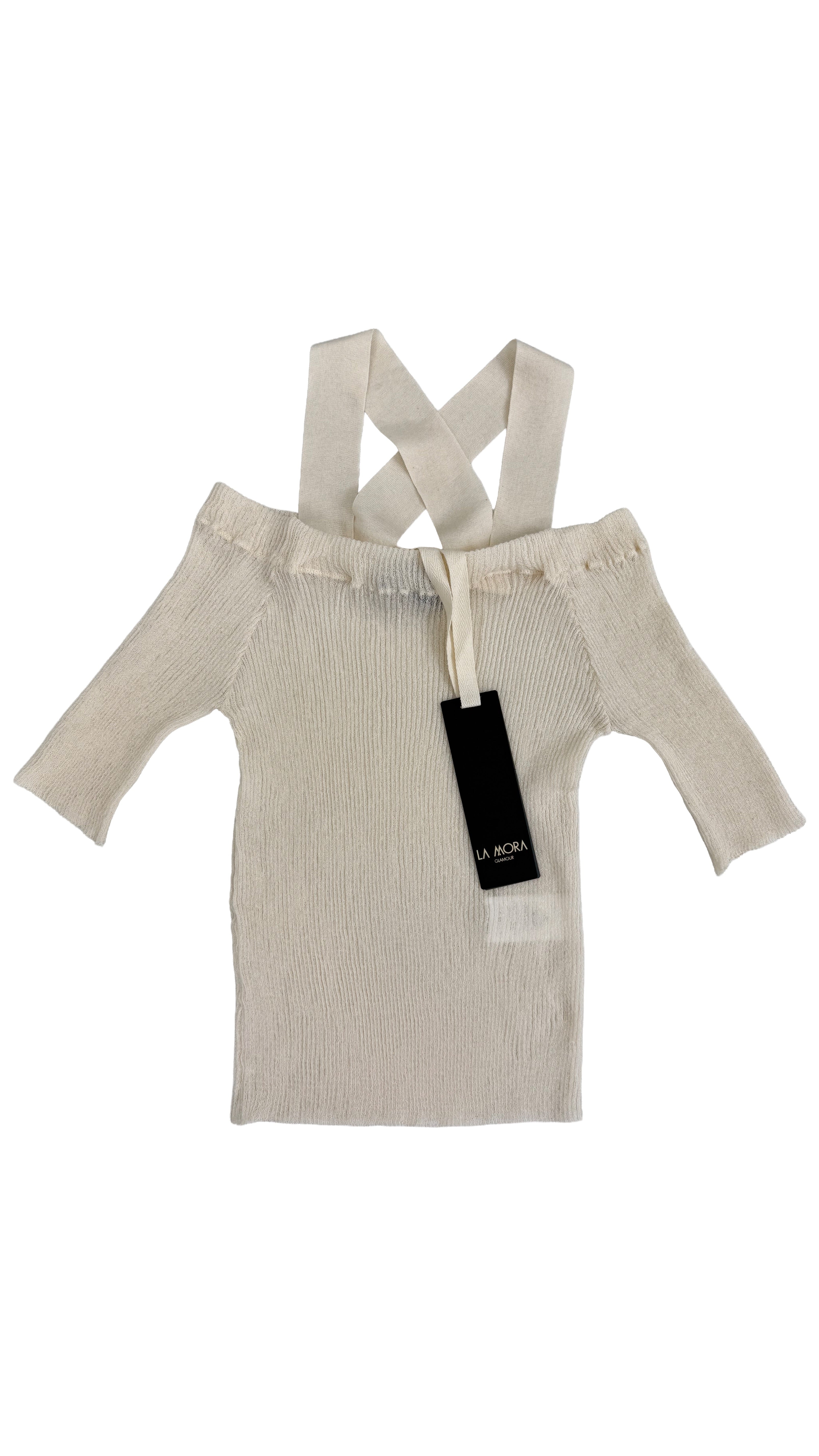 MAGLIA SCOLLO SHIFFER CON SPALLINE IN FILATO EXTRAFINE