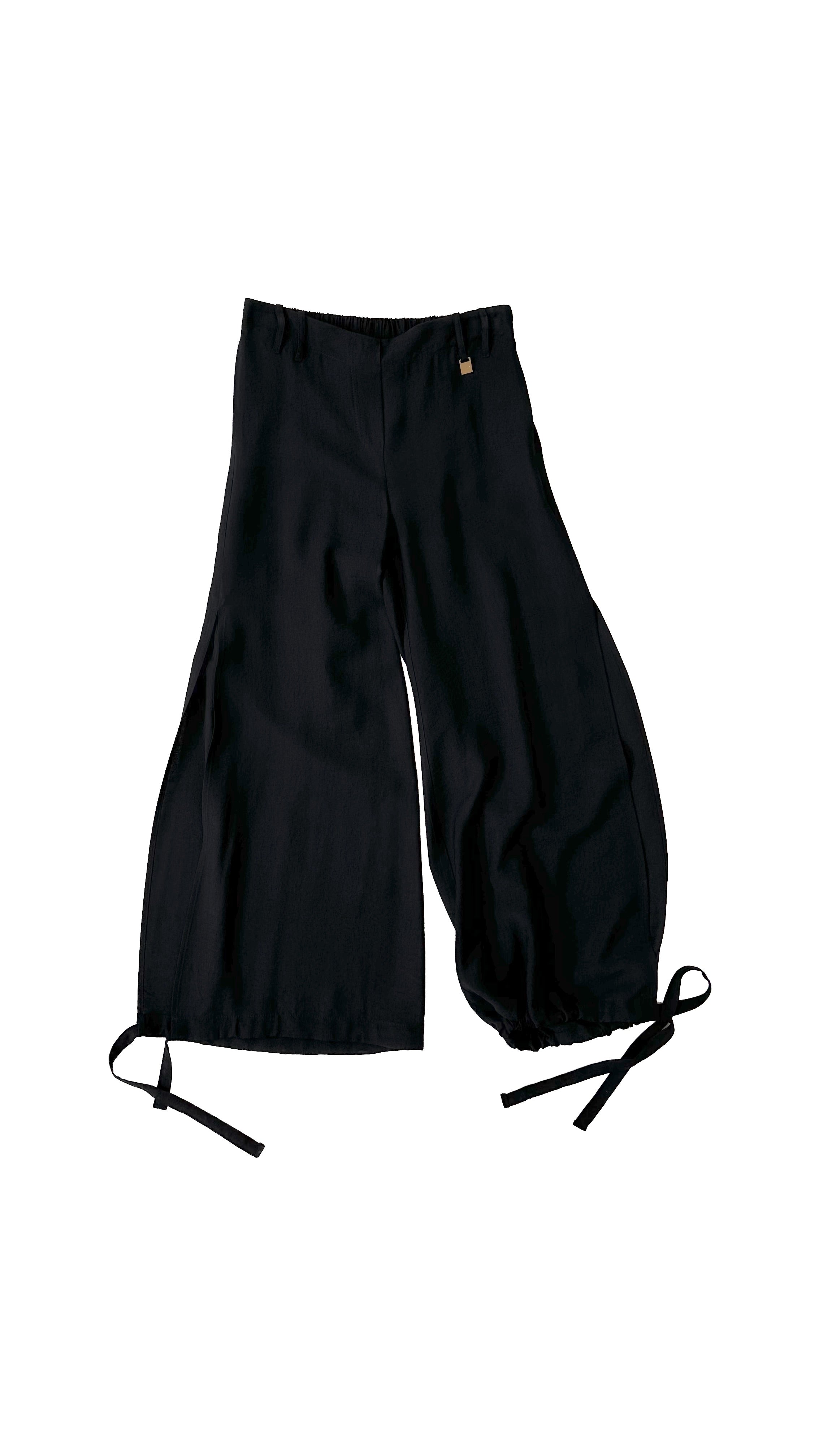 PANTALONE ODALISCA CON SPACCHI IN VISCOSA CRASH