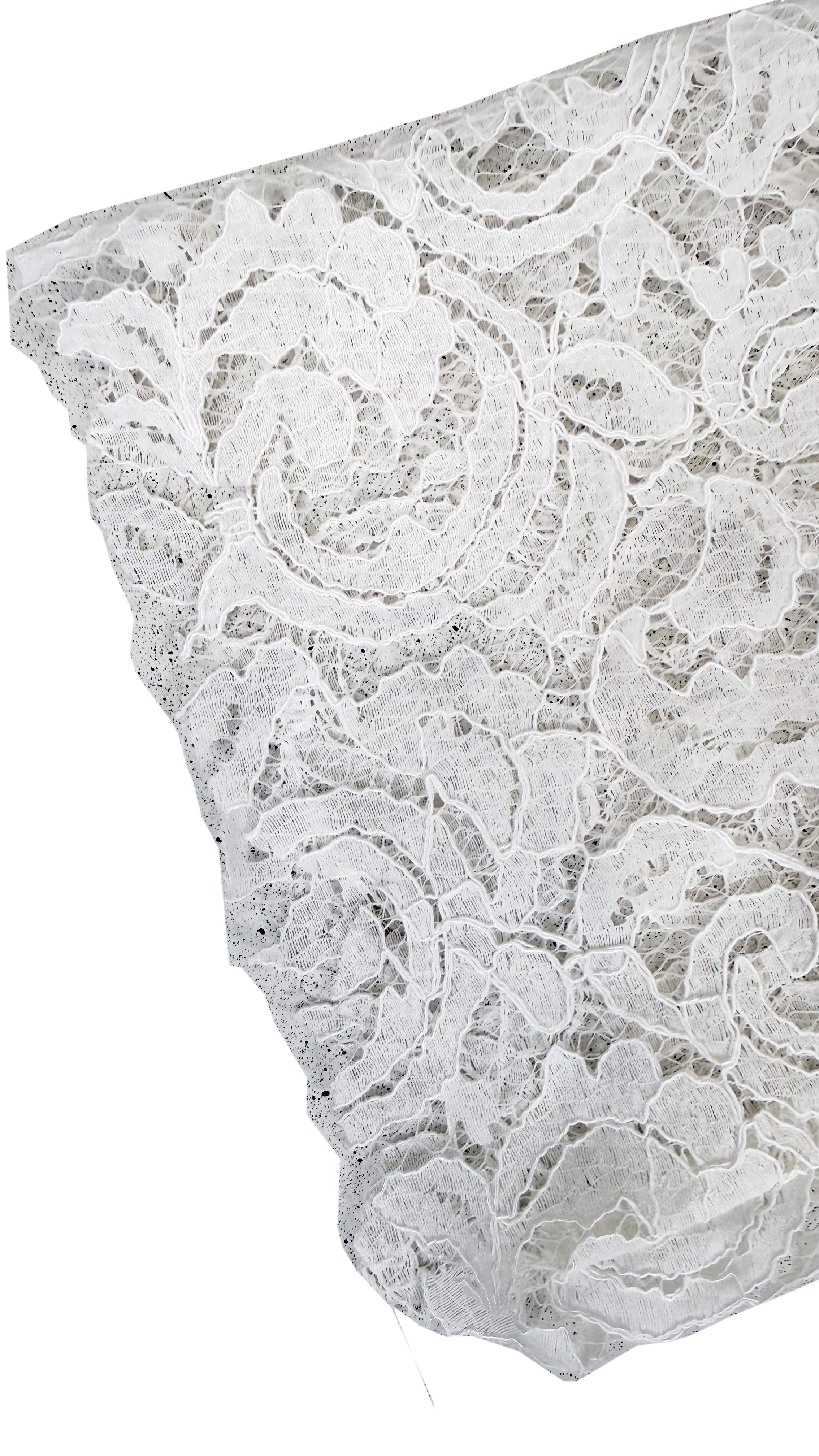 BLUSA LINEA SLIM IN PIZZO SMERLATO