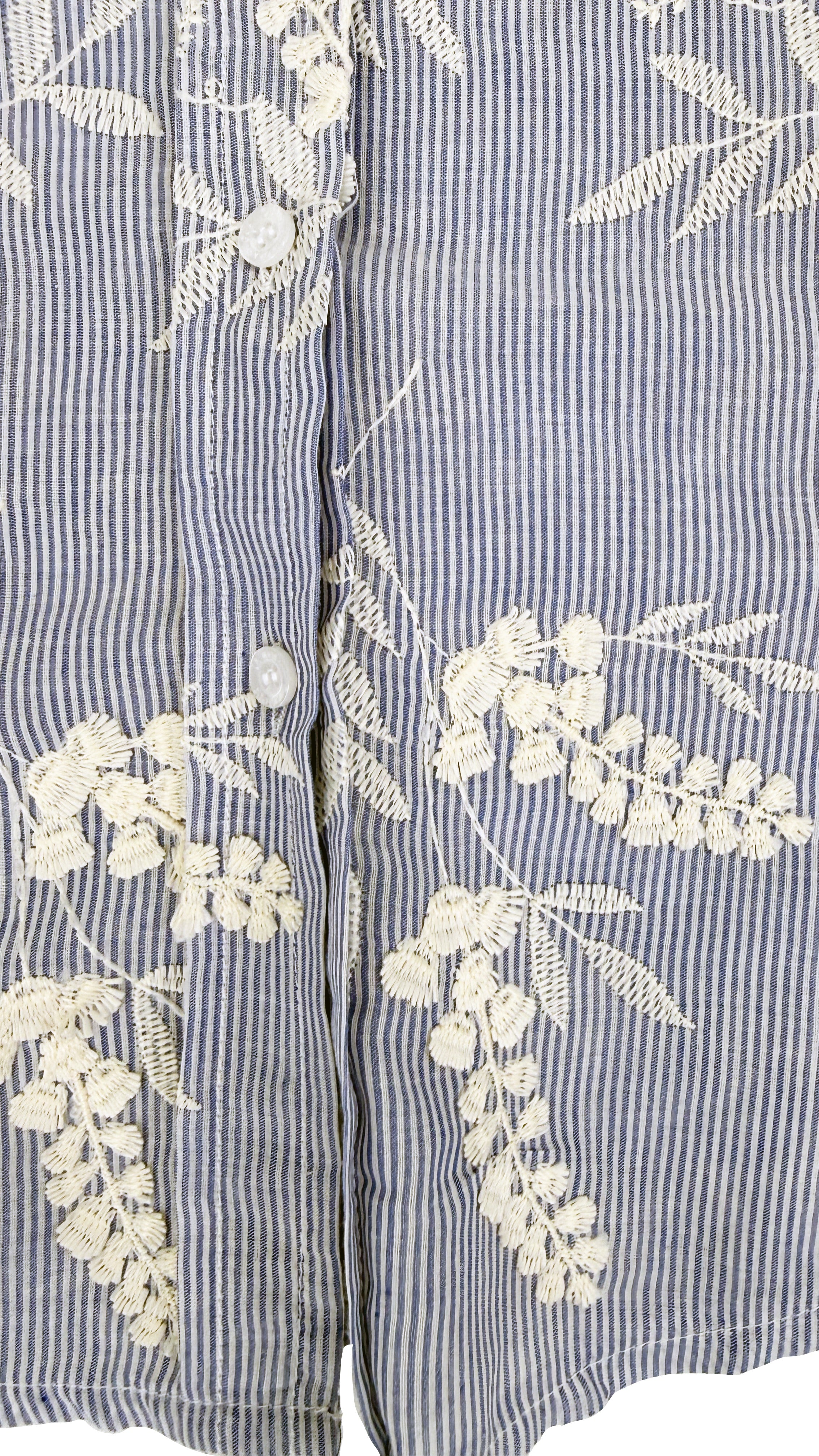 CAMICIA LINEA A UOMO IN MICRORIGA COTONE RICAMATO
