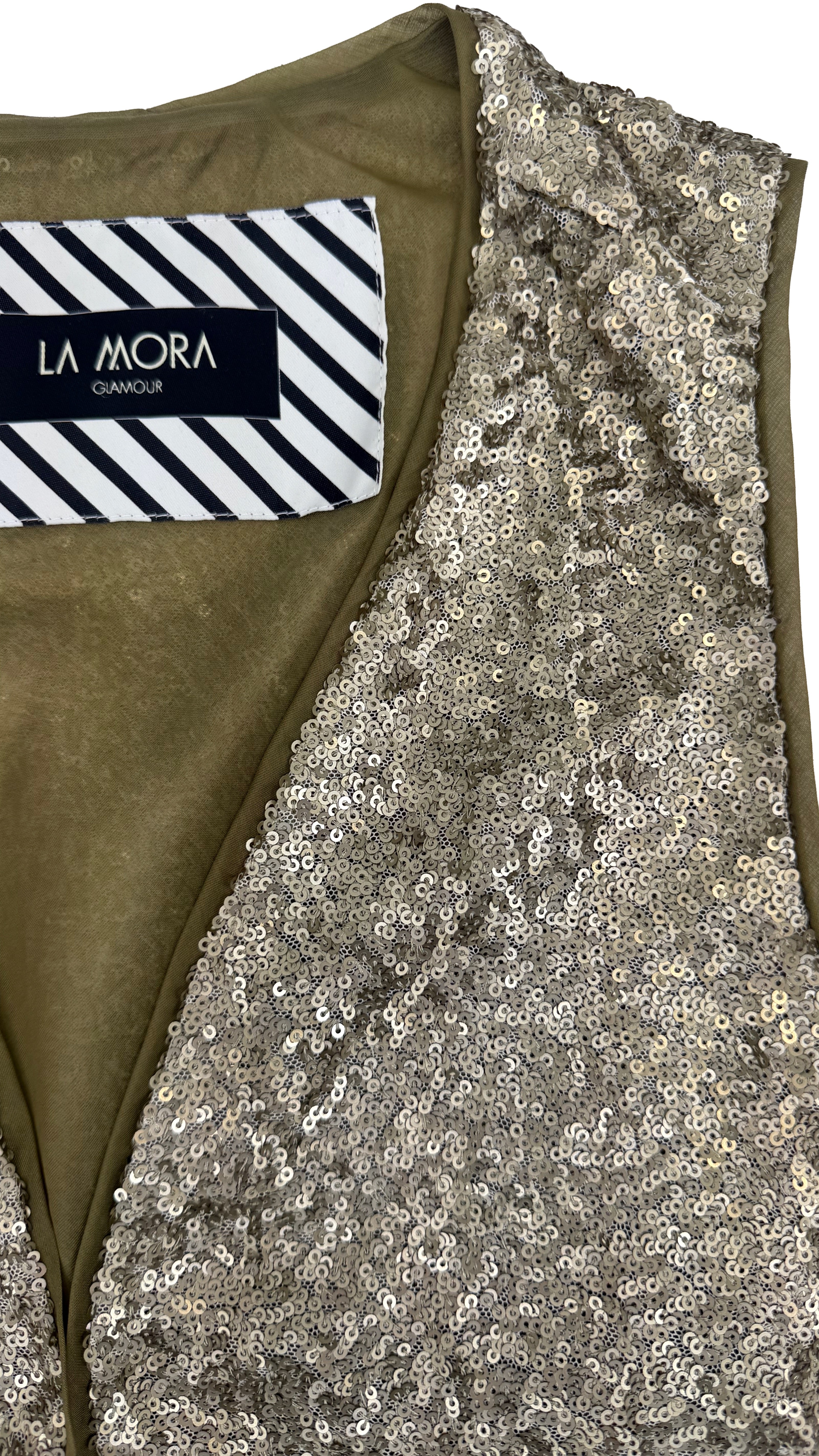 GILET IN PAILLETTES E MUSSOLA