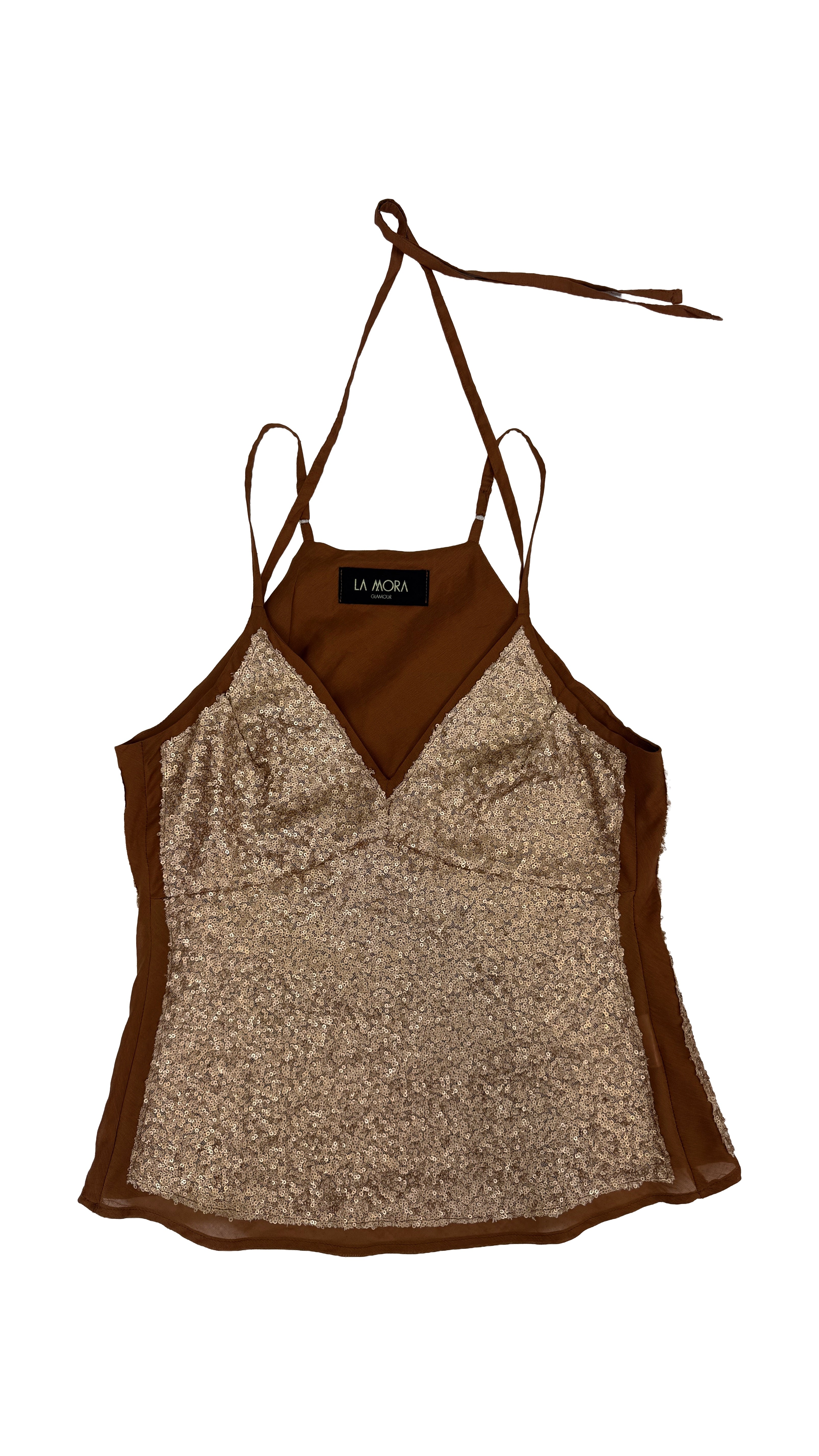 TOP PAILLETTES E MUSSOLA
