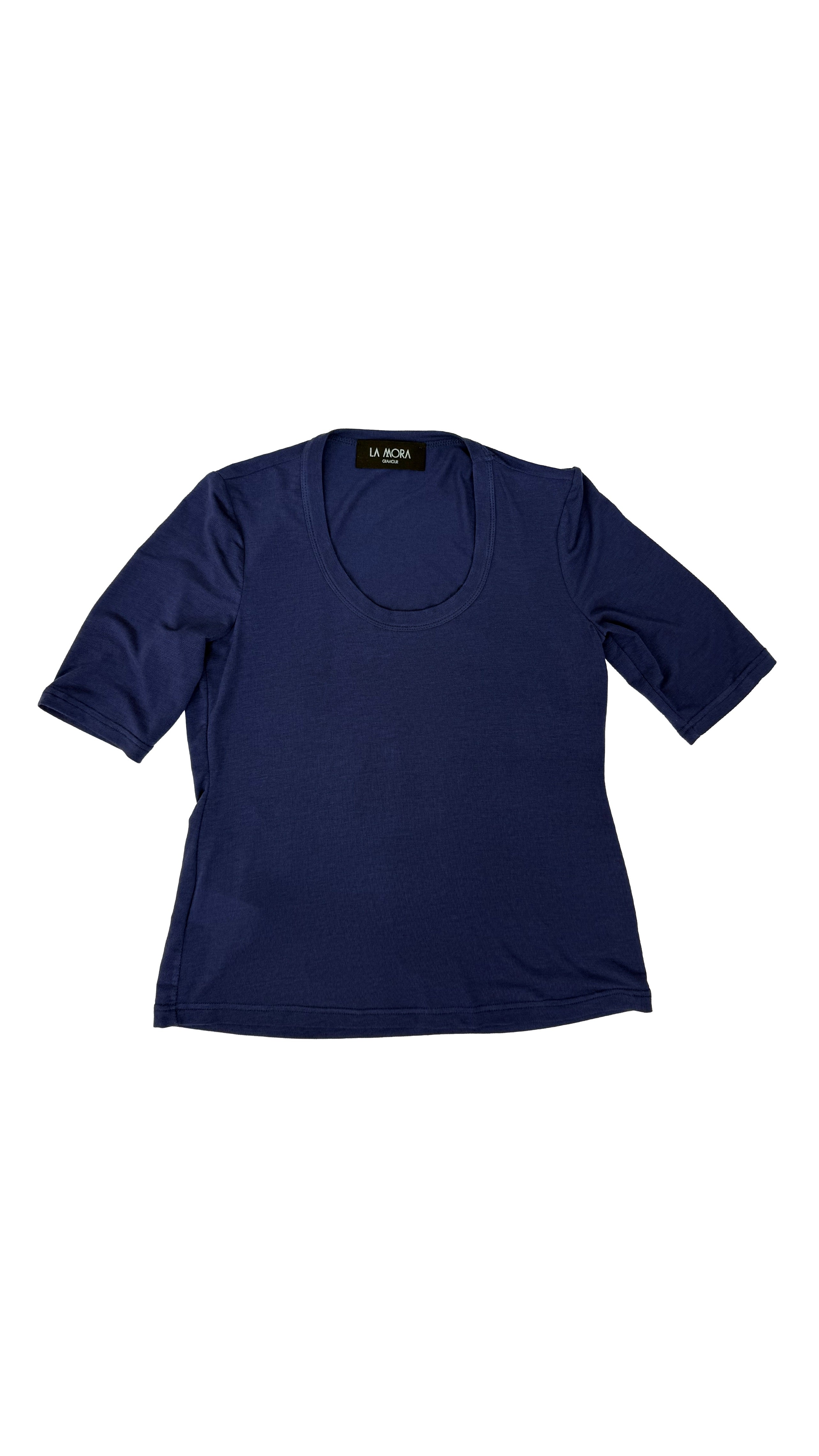T-SHIRT MEZZA MANICA IN LYOCELL/LANA