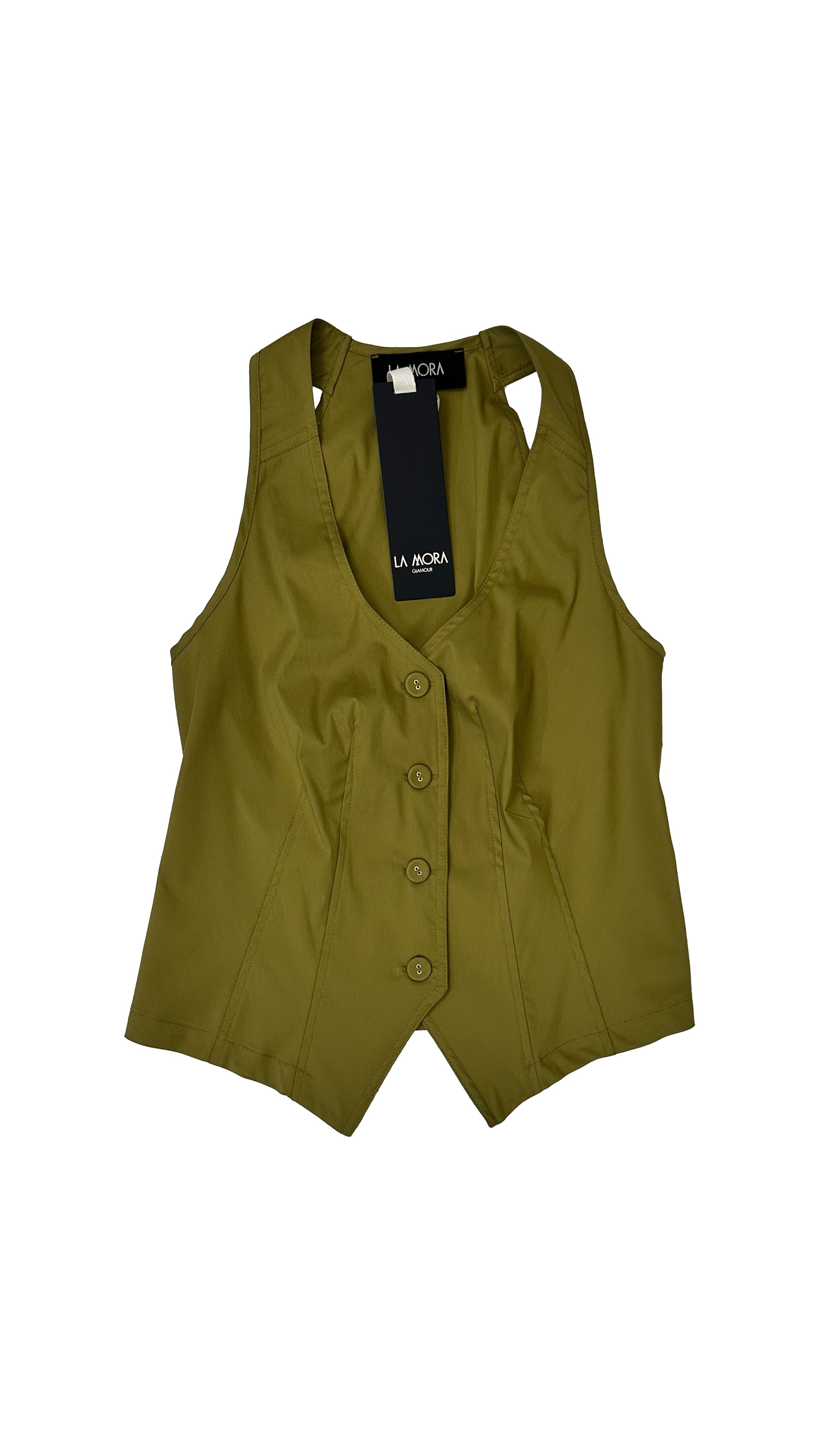 GILET IN PELLE D'UOVO