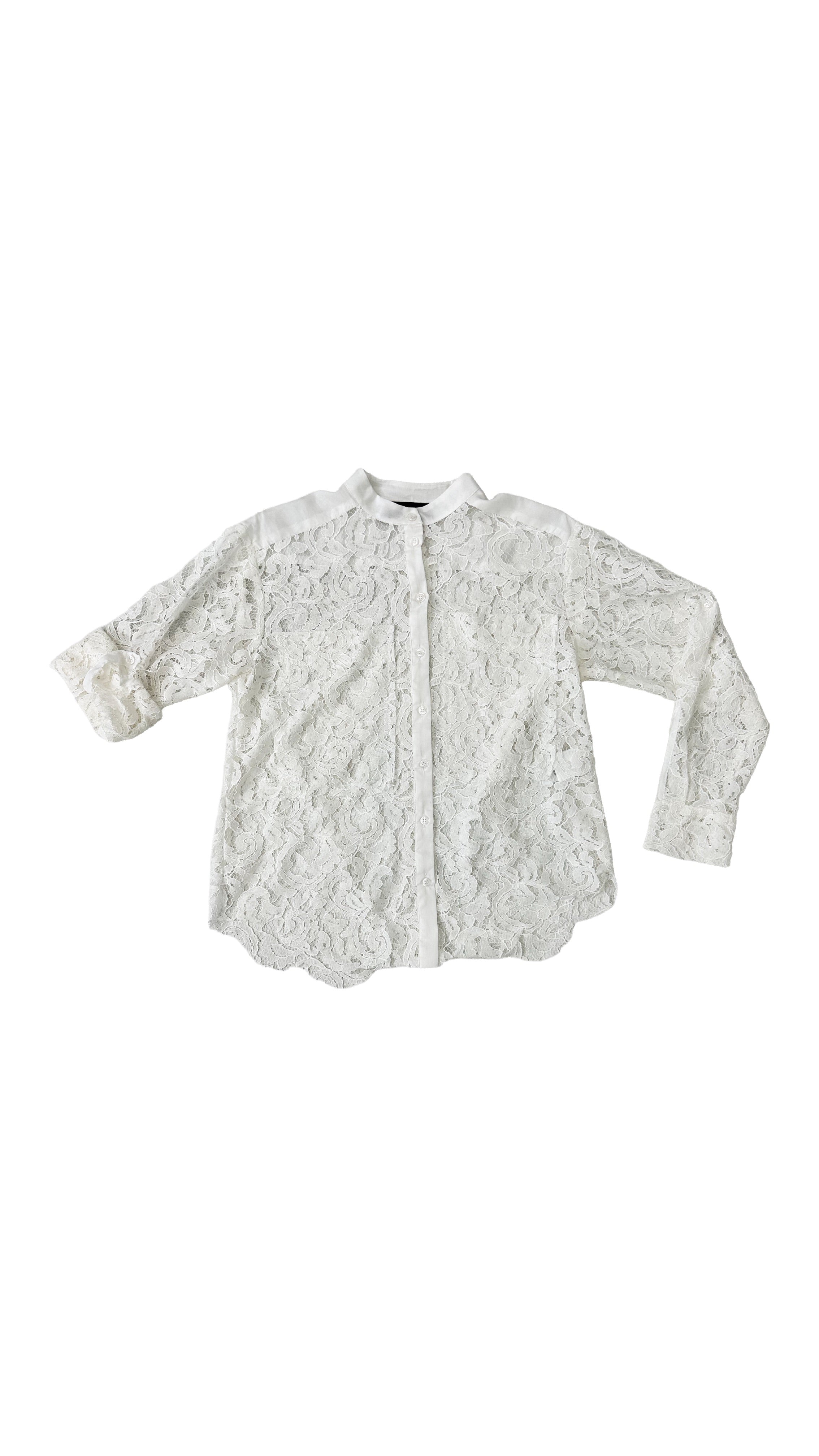 CAMICIA LINEA UOMO IN PIZZO SMERLATO