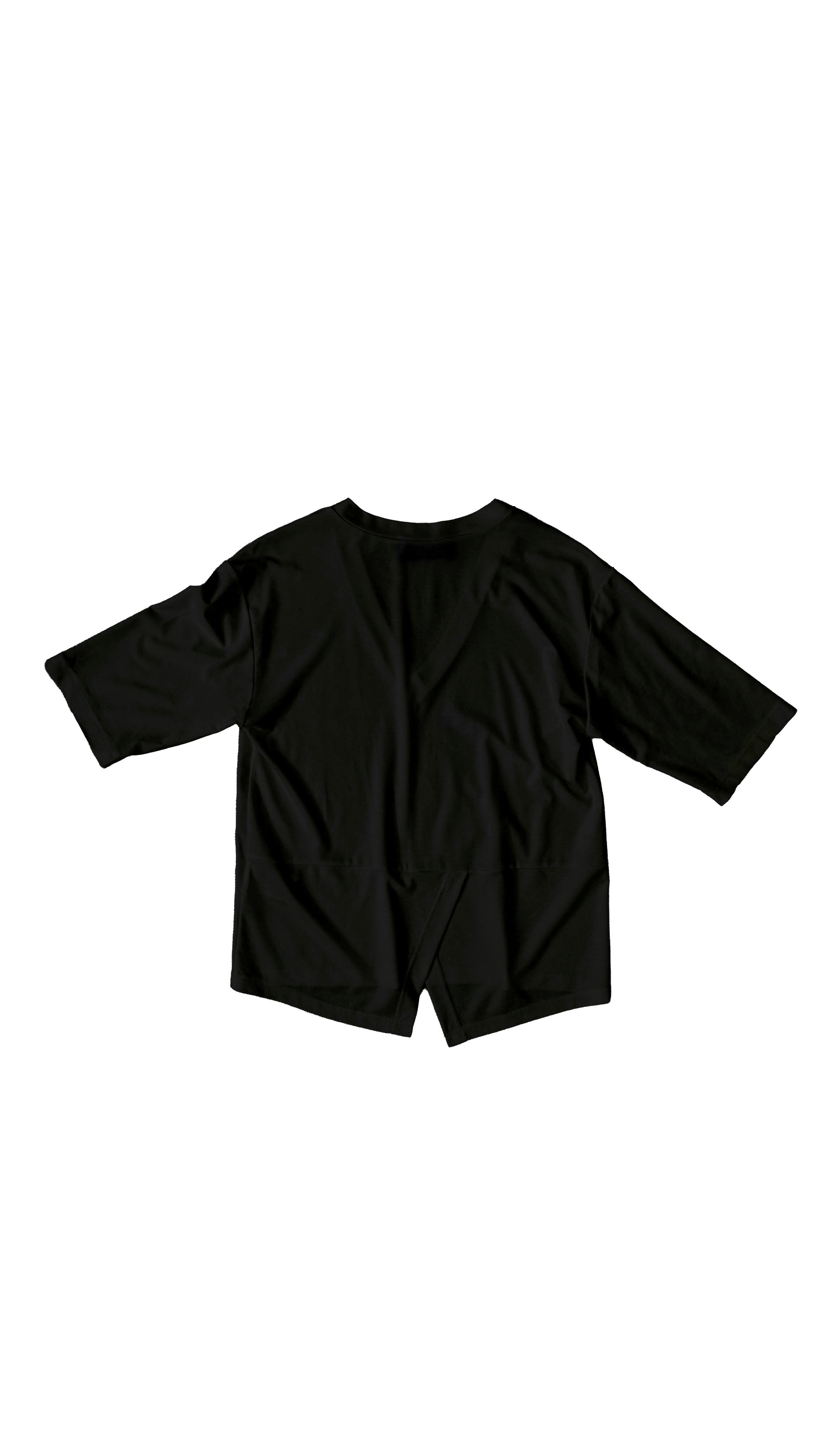 T-SHIRT VISCOSA SPACCO DIETRO MANICA AL GOMITO