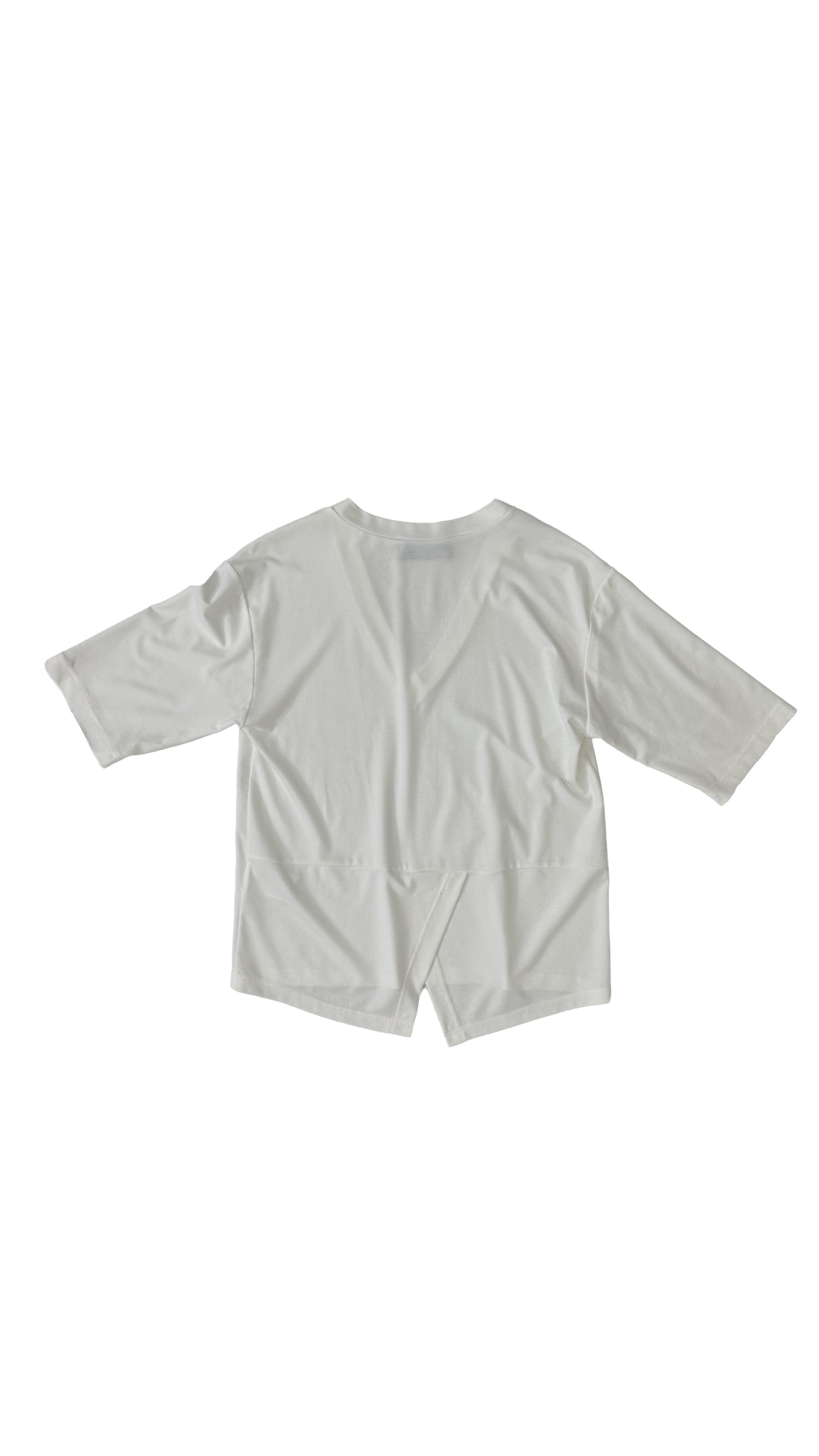 T-SHIRT VISCOSA SPACCO DIETRO MANICA AL GOMITO