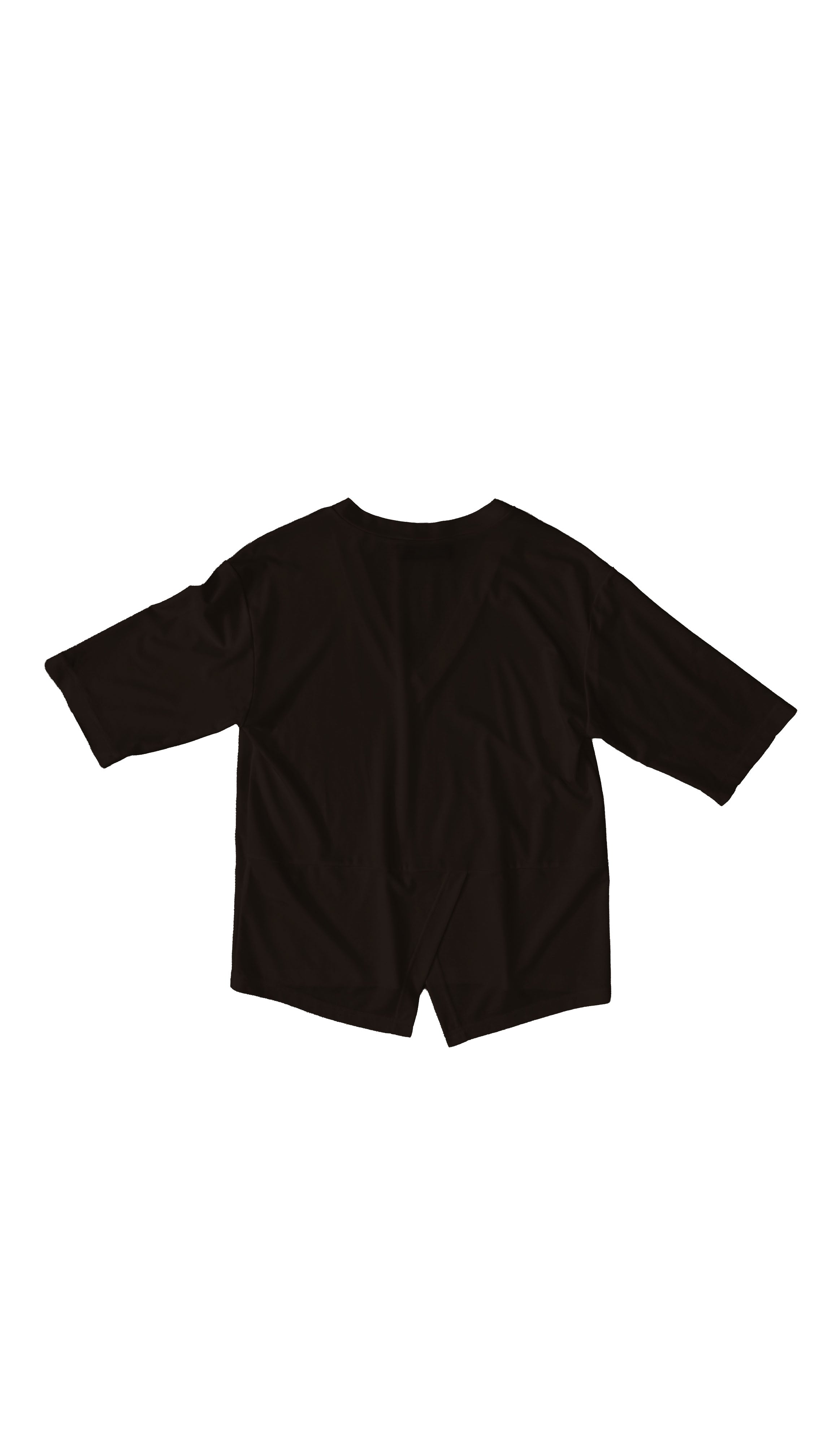 T-SHIRT VISCOSA SPACCO DIETRO MANICA AL GOMITO