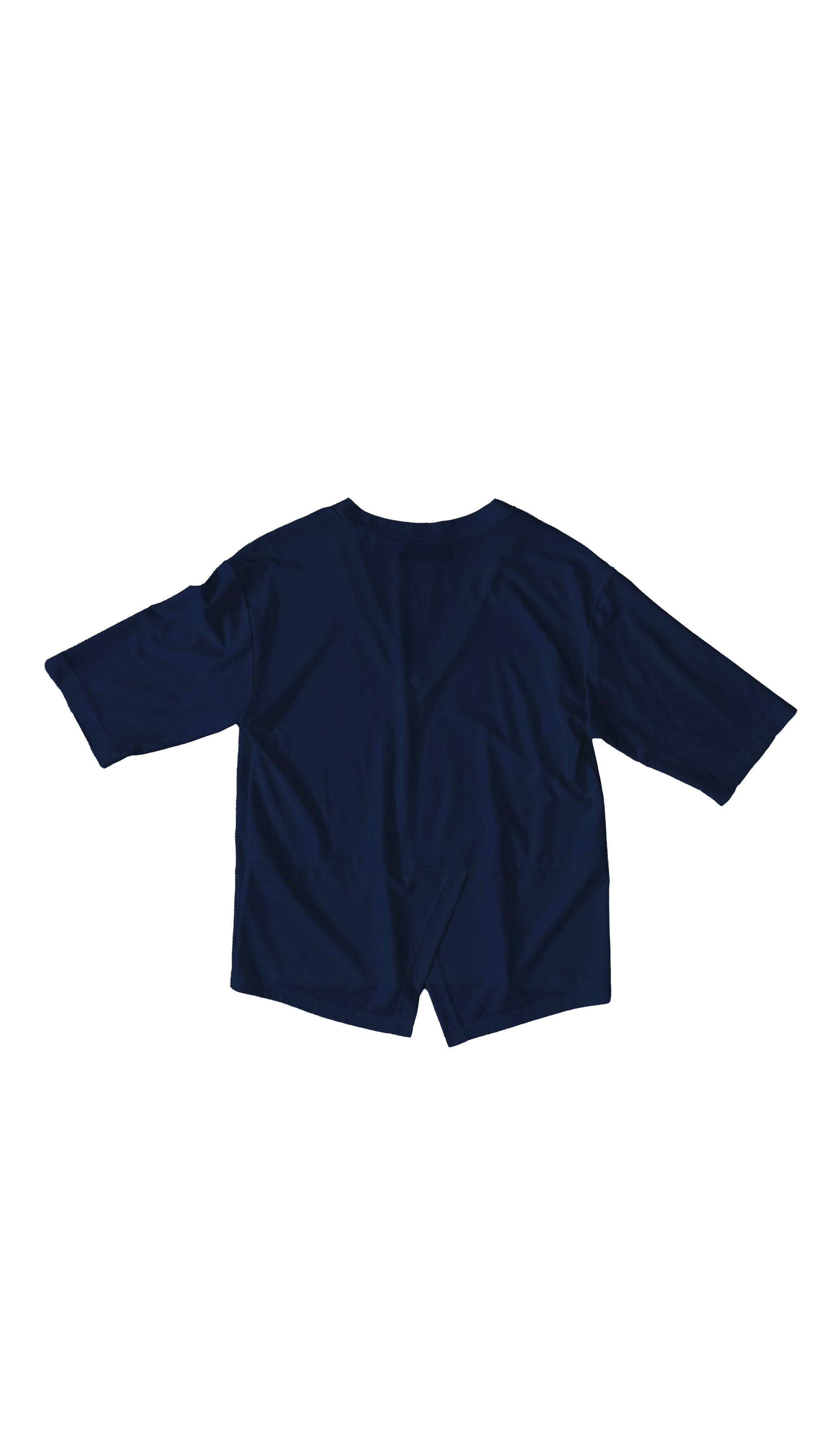 T-SHIRT VISCOSA SPACCO DIETRO MANICA AL GOMITO