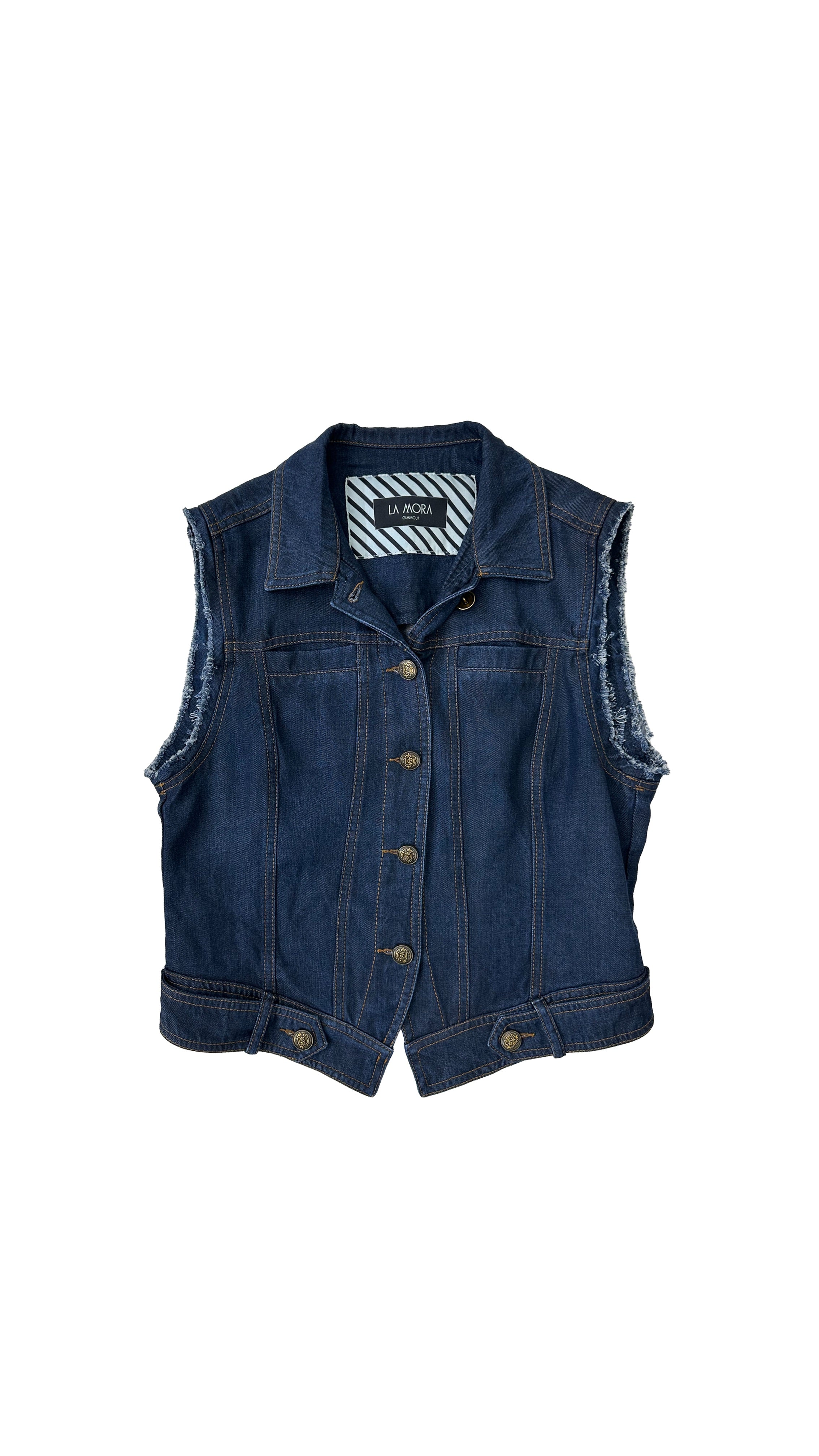 GILET JEANS IN LYOCELL