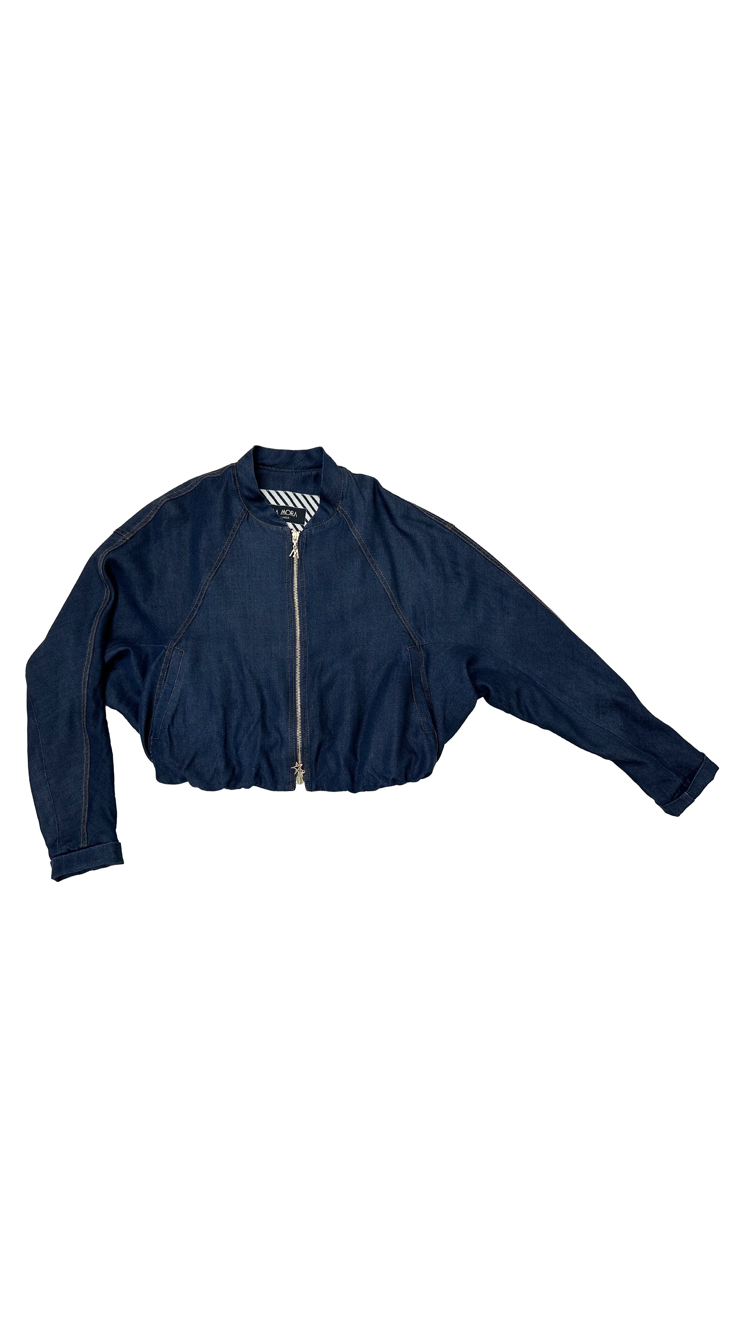 BOMBER IN JEANS LYOCELL