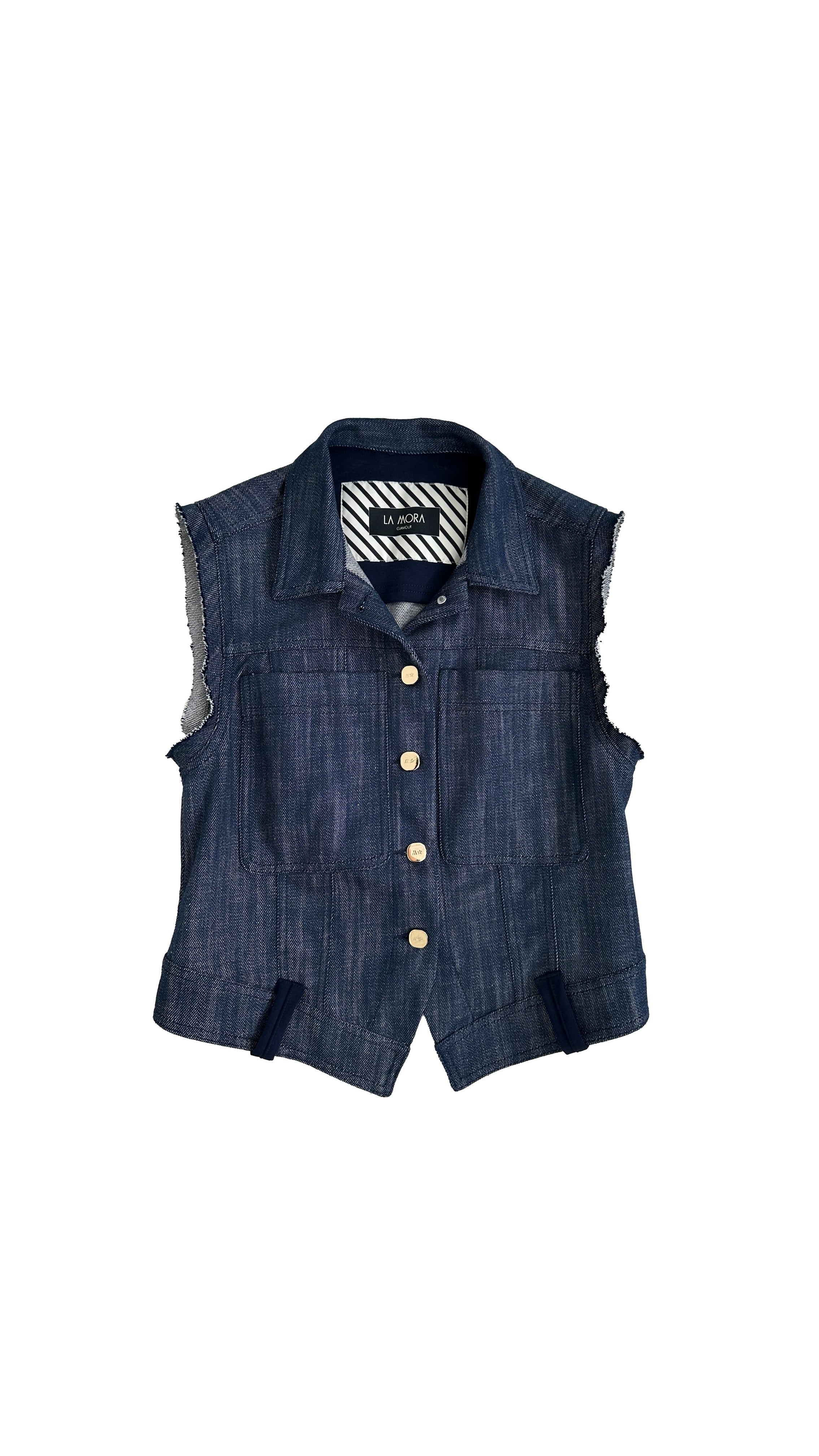 GILET JEANS IN DENIM 100% COTONE