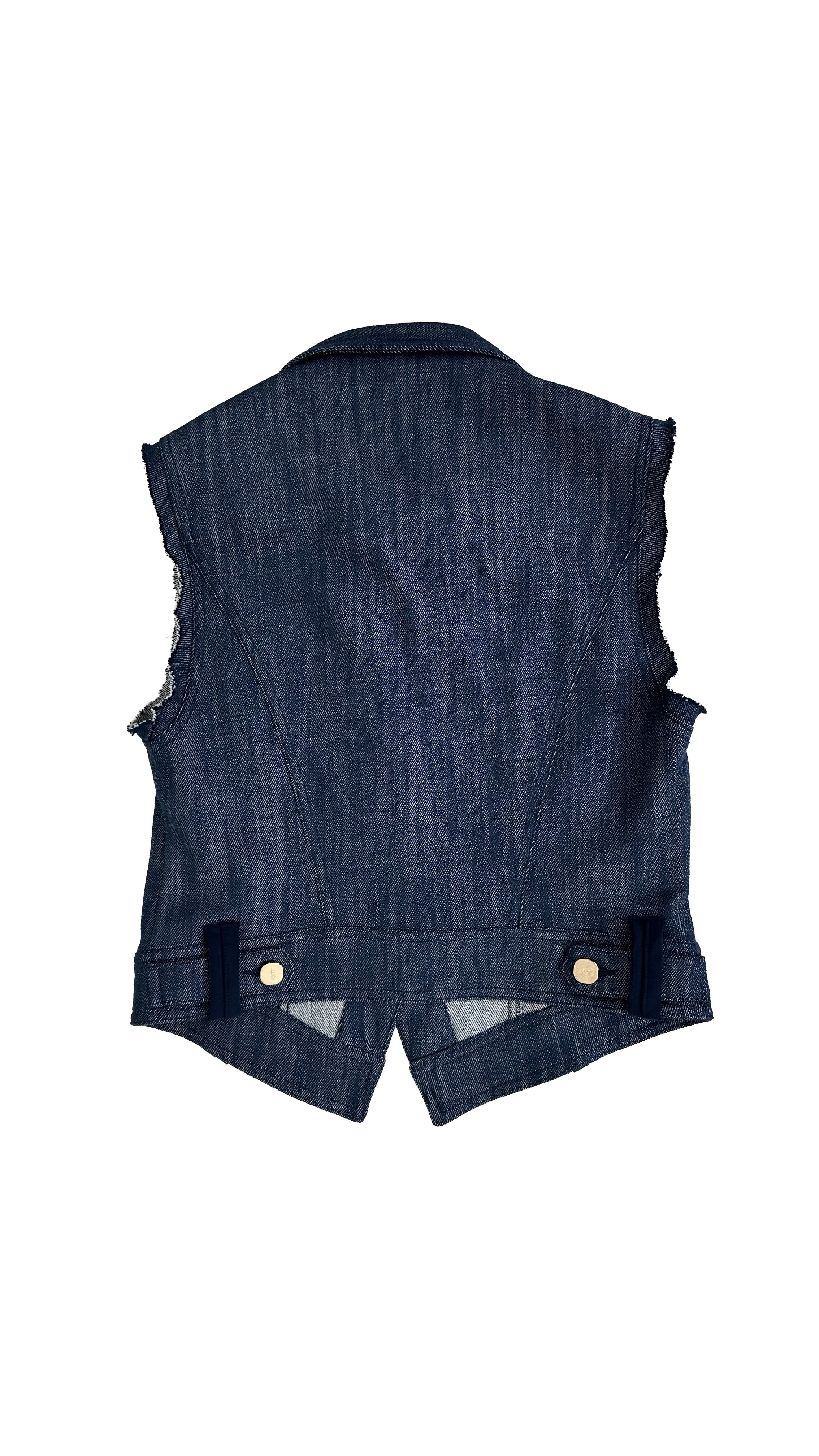 GILET JEANS IN DENIM 100% COTONE