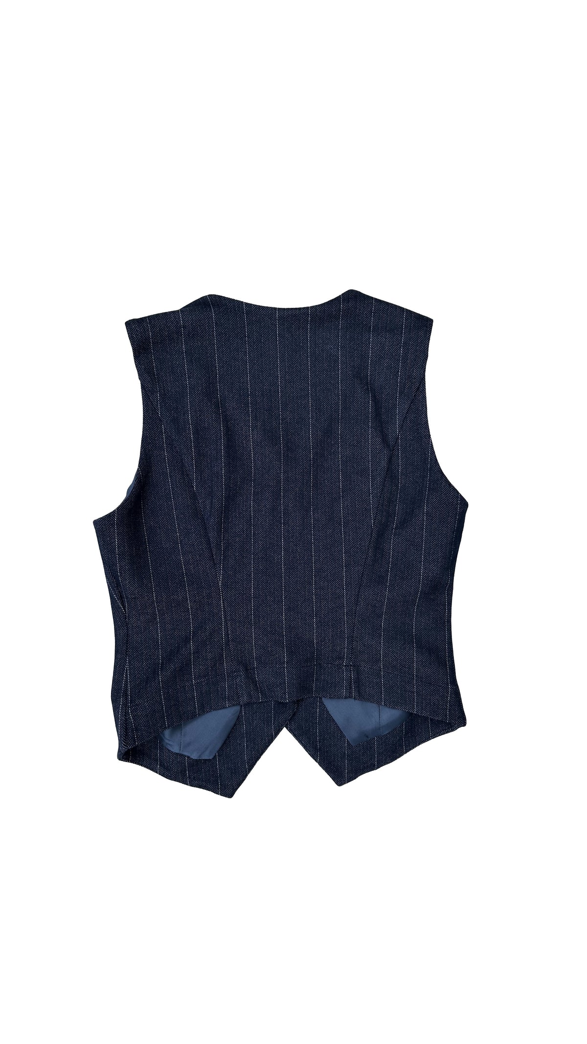 GILET IN GESSATO SPINATO IN PUNTO MILANO
