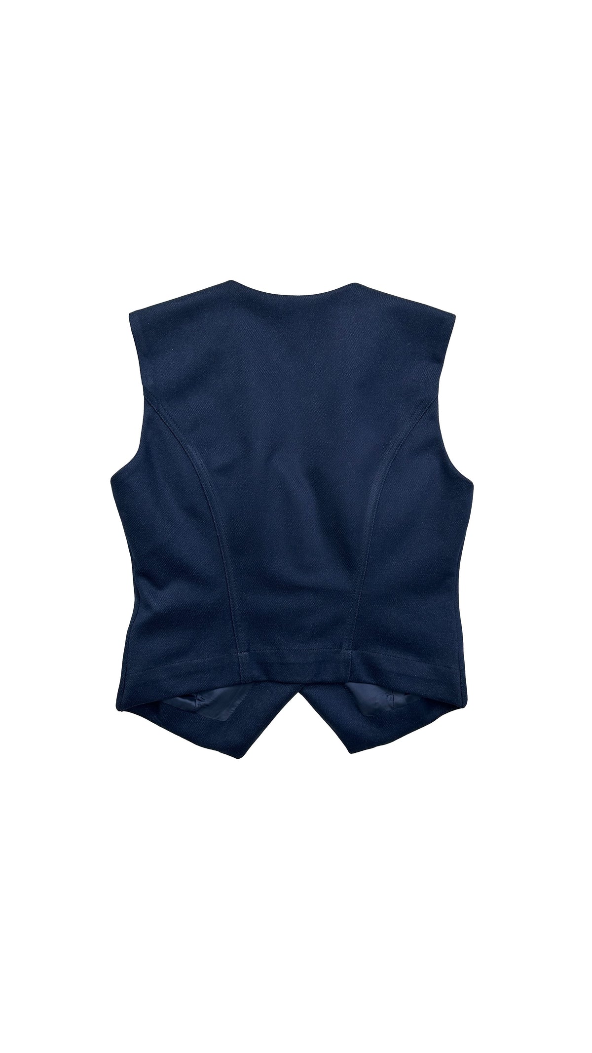 GILET IN TWILL PUNTO MAGLIA