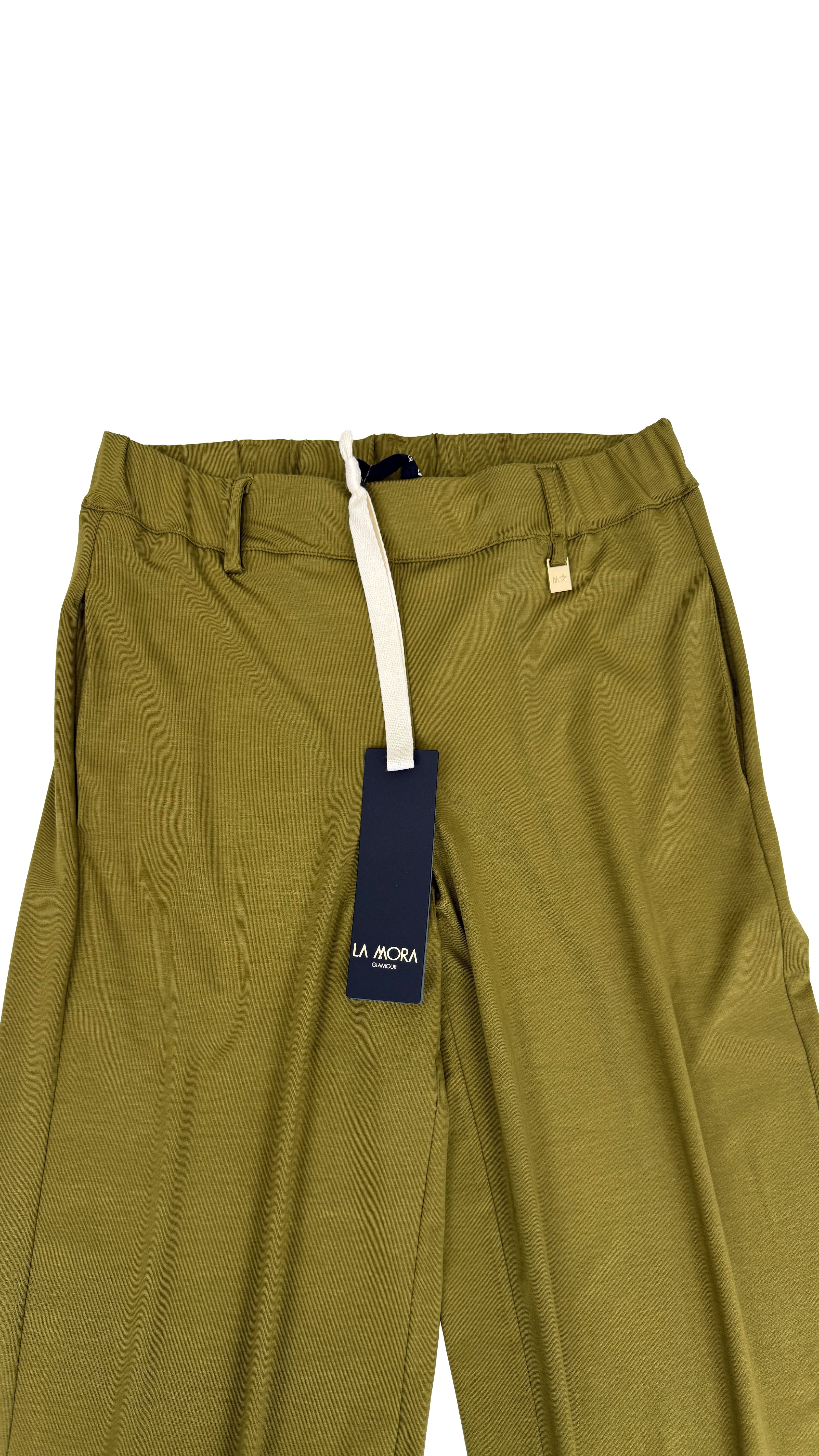 PANTALONE LACCI AL FONDO IN JERSEY LYOCELL ELASTICO