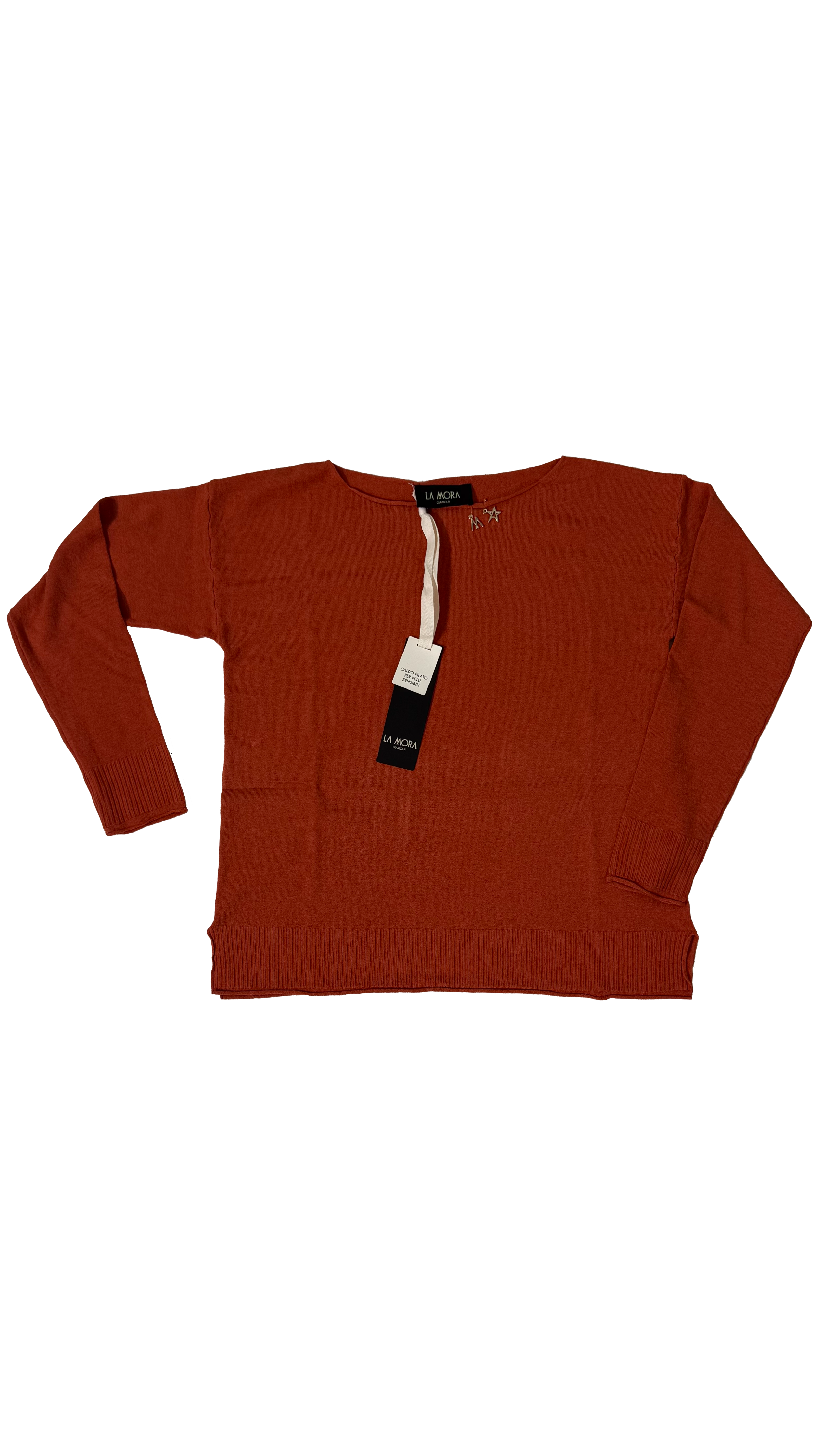 MAGLIA QUADRATA BASIC IN CALDA VISCOSA