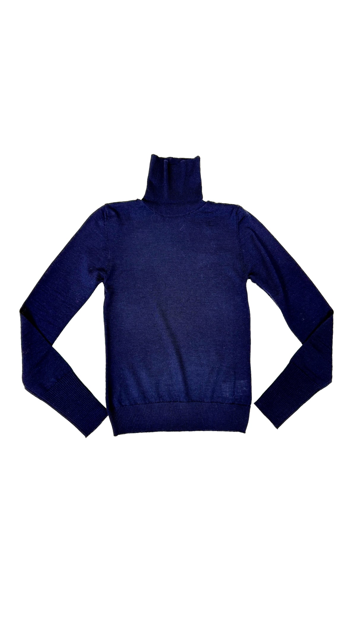 MAGLIA BASIC IN MERINOS CON COLLO ALTO