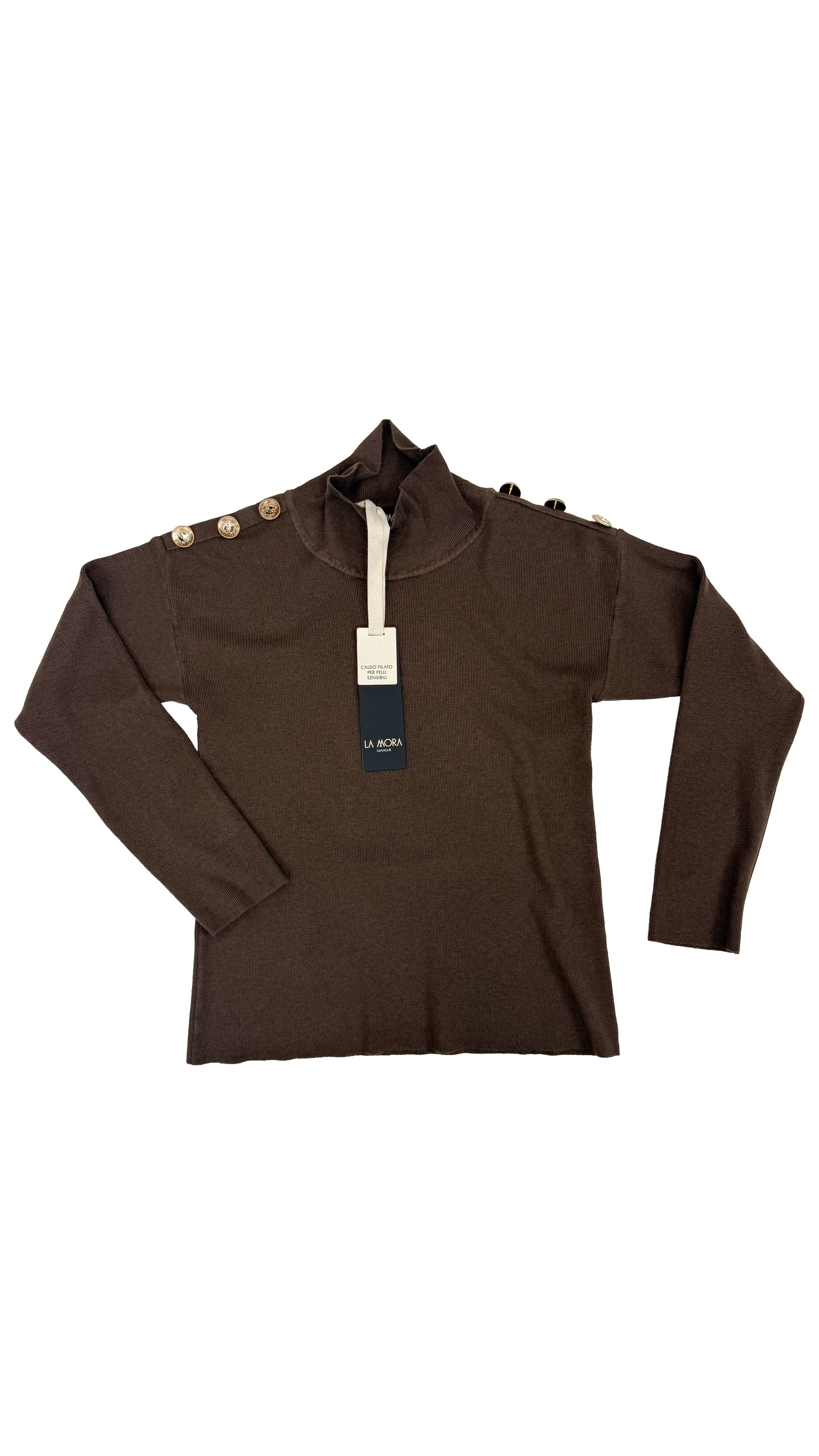 MAGLIONCINO CALDA VISCOSA BOTTONI SPALLE