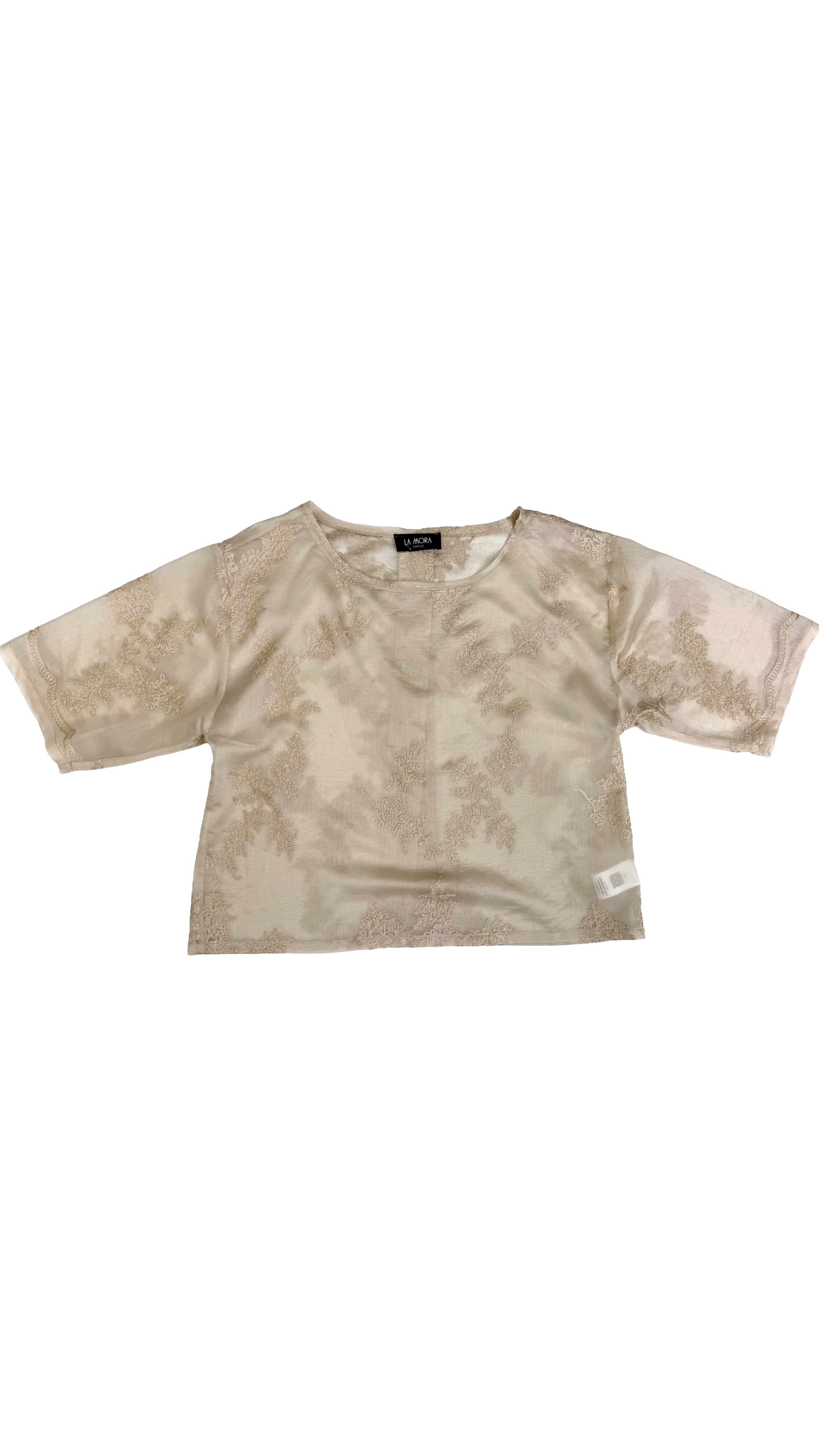 TOP LINEA A T CON RICAMO