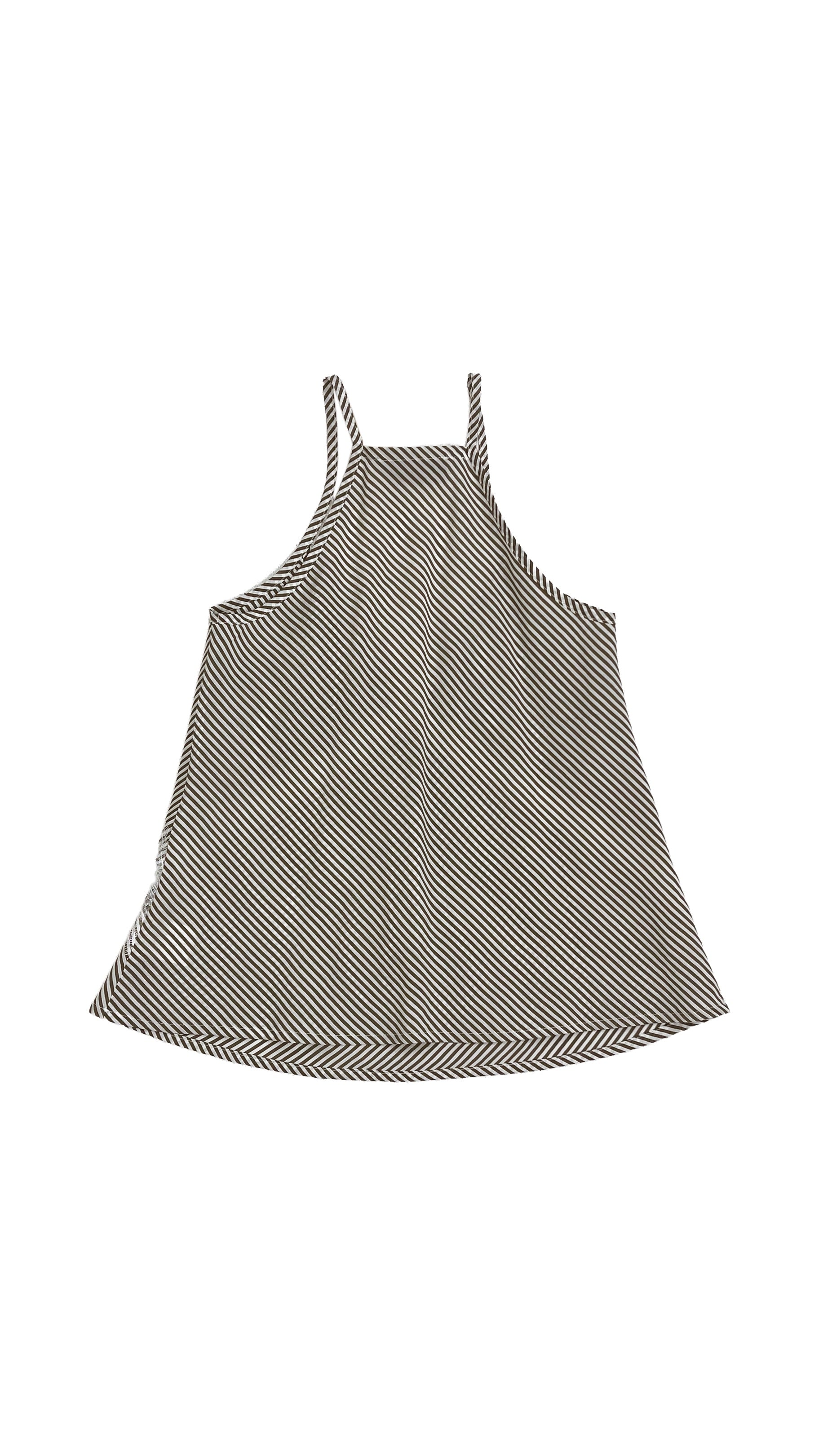 TOP A RIGHE CON PIZZO IN CONTRASTO