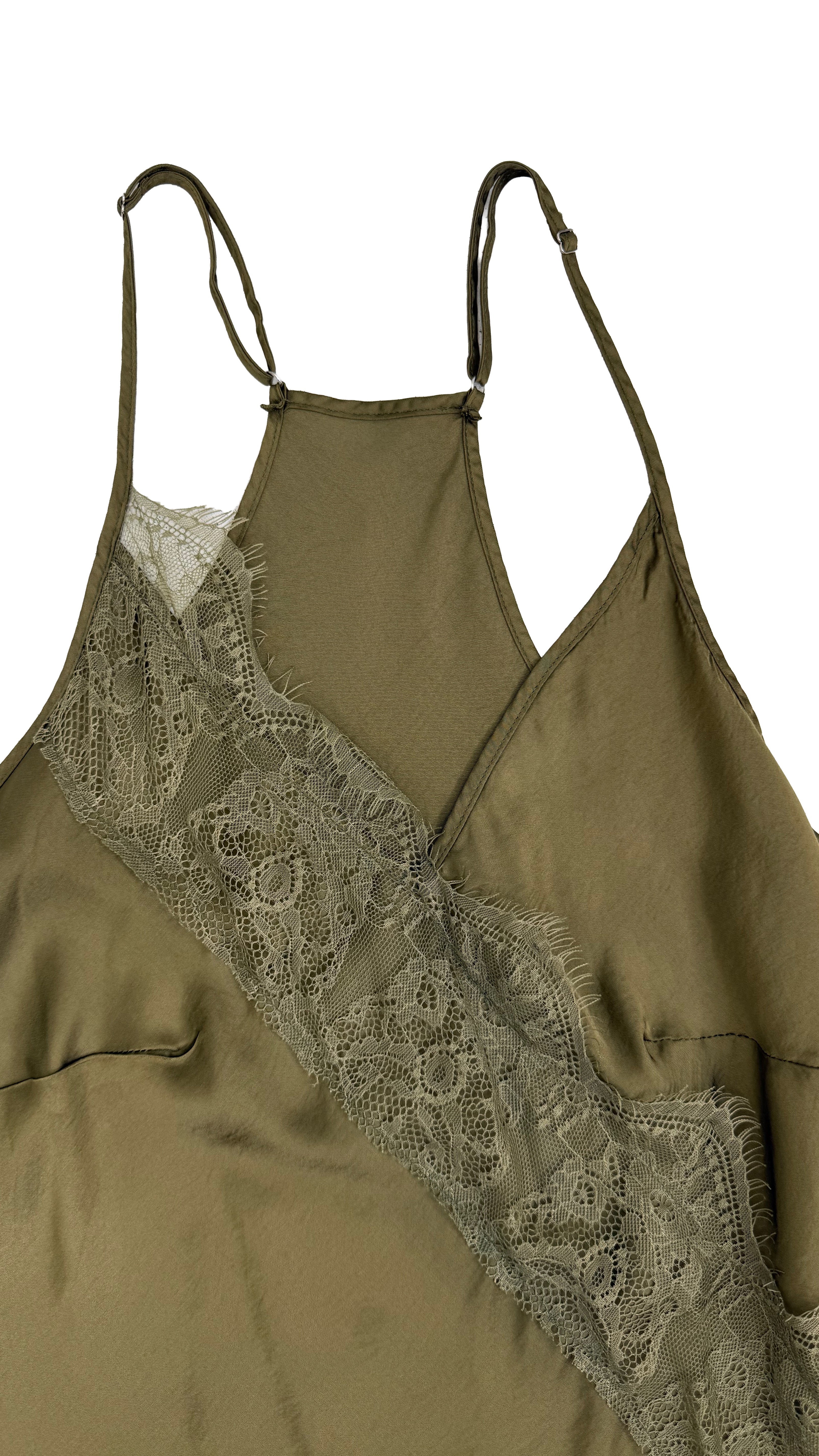 TOP ASIMMETRICO PIZZO IN TONO