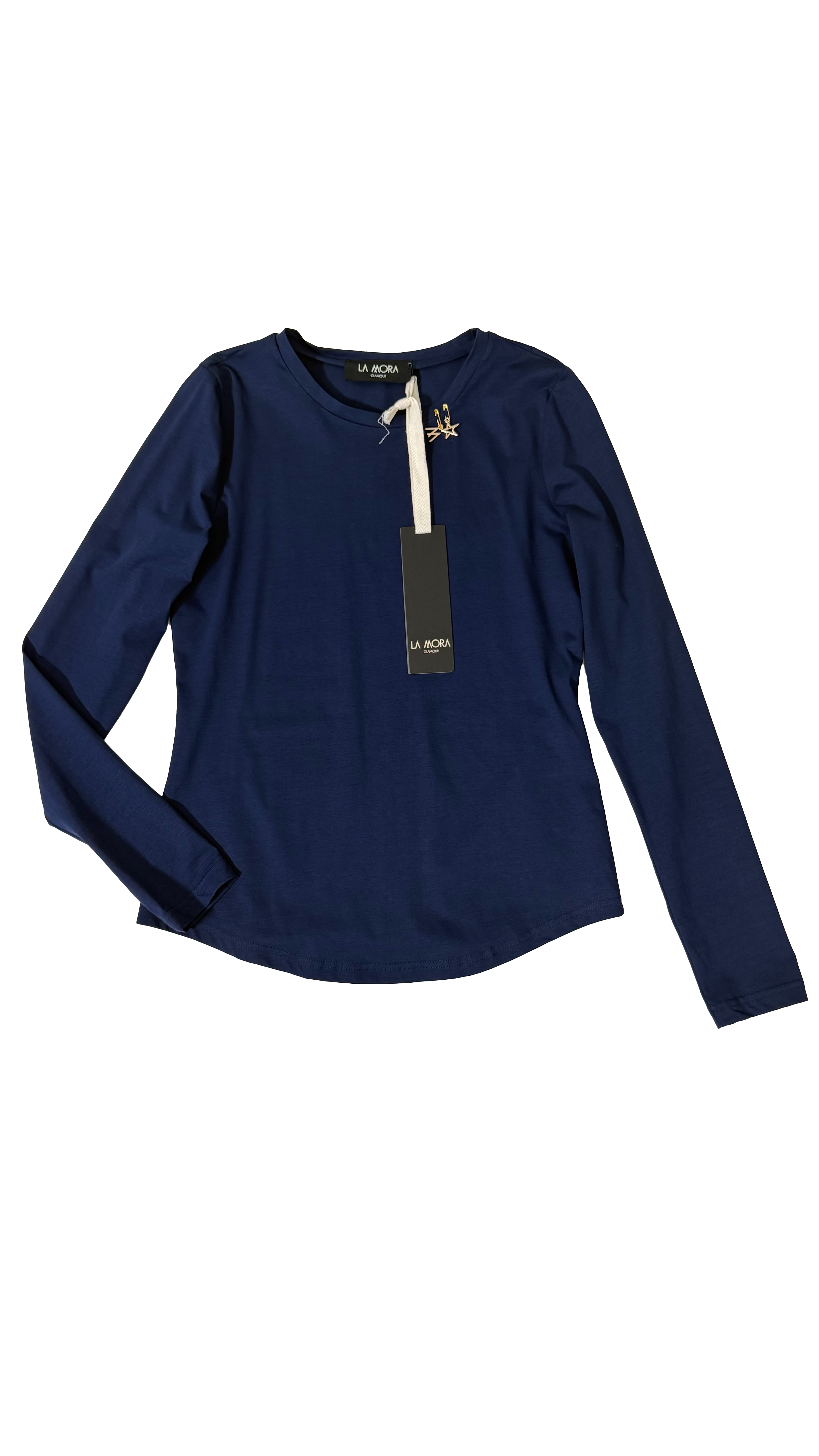 T-SHIRT BASIC MANICA LUNGA IN JERSEY DI COTONE MODAL