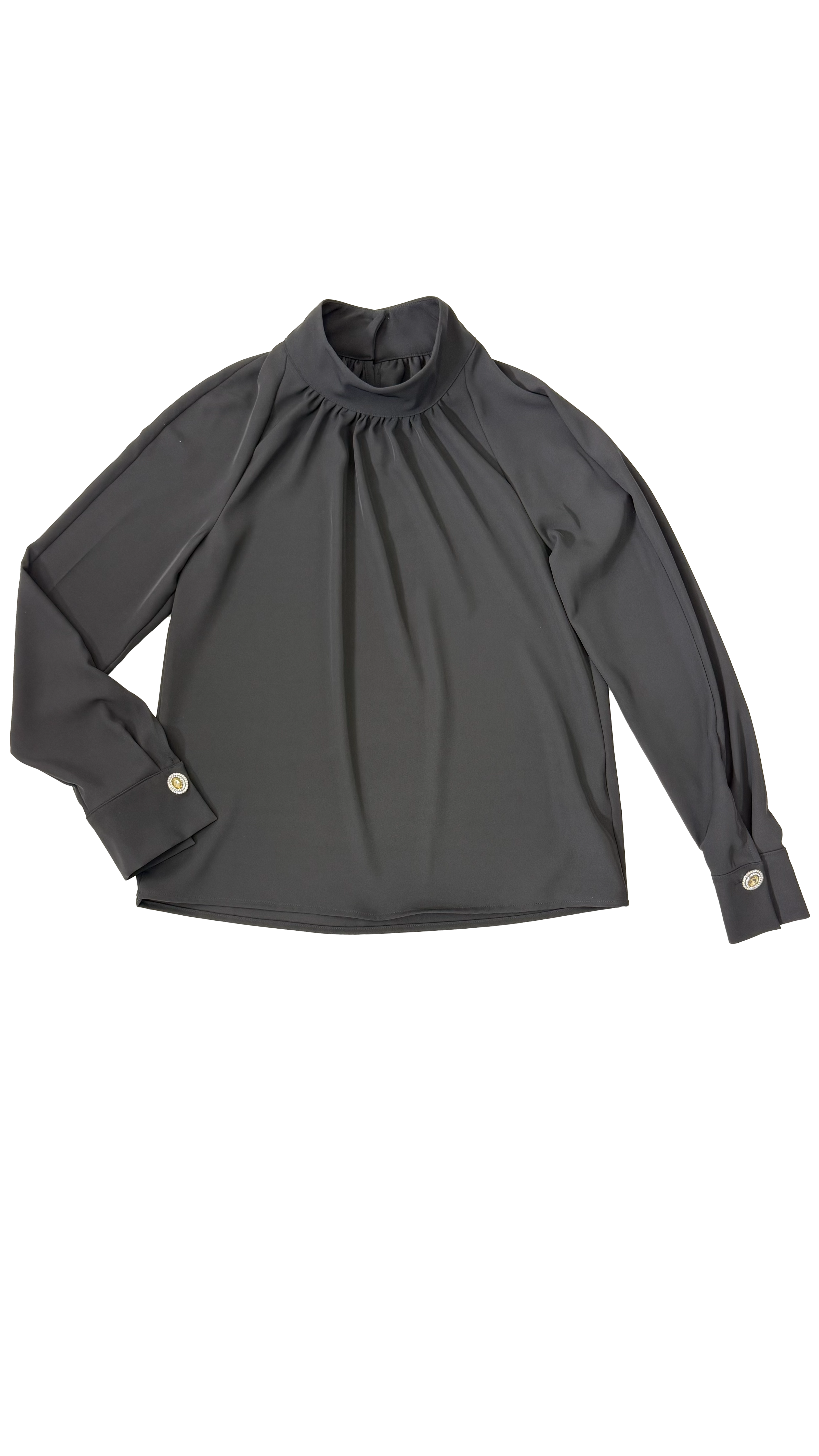 CAMICIA IN CADY FLUIDO COLLO ALTO CON ARRICCIO
