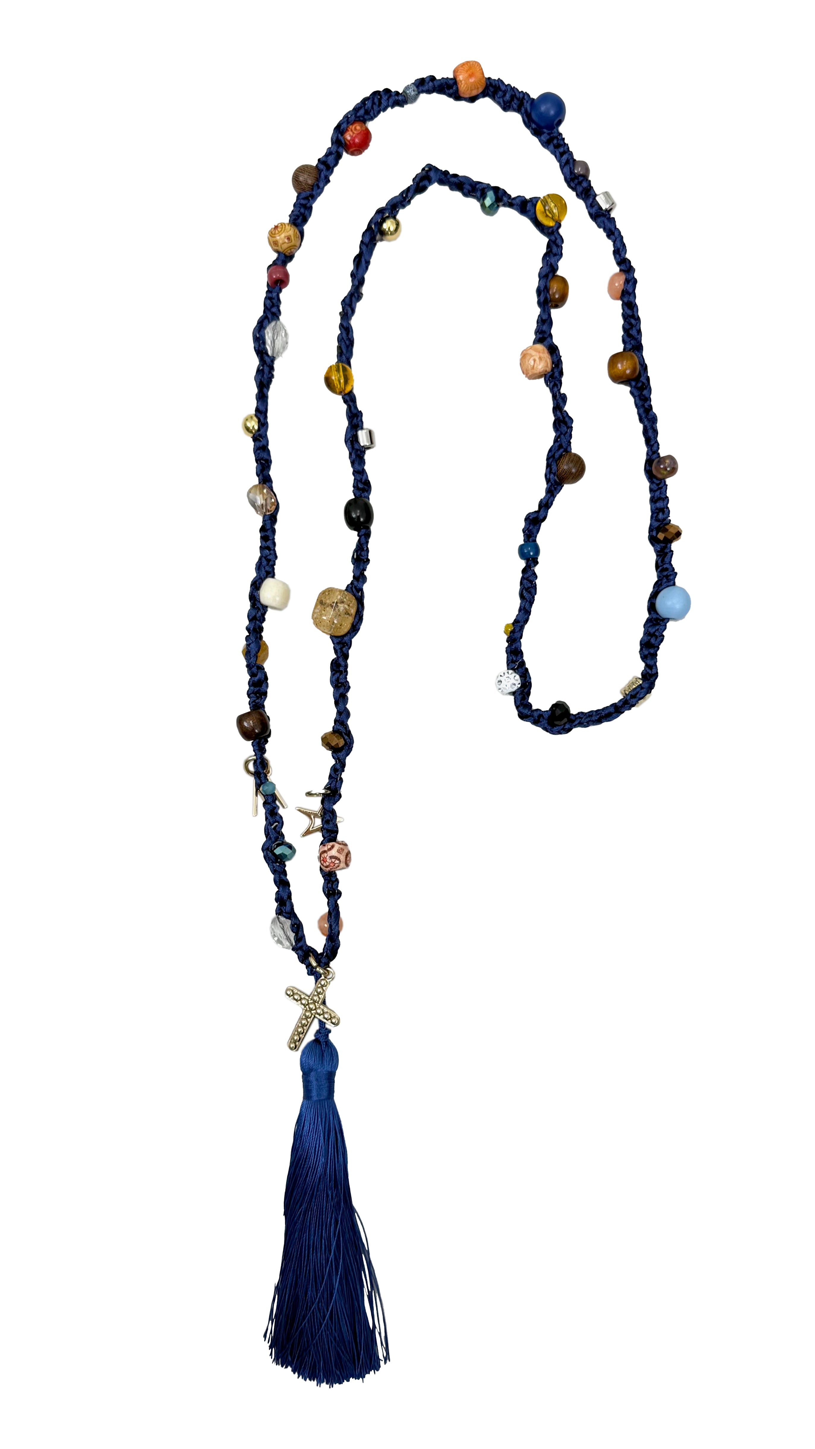 COLLANA UNCINETTO CON PIETRE E NAPPA