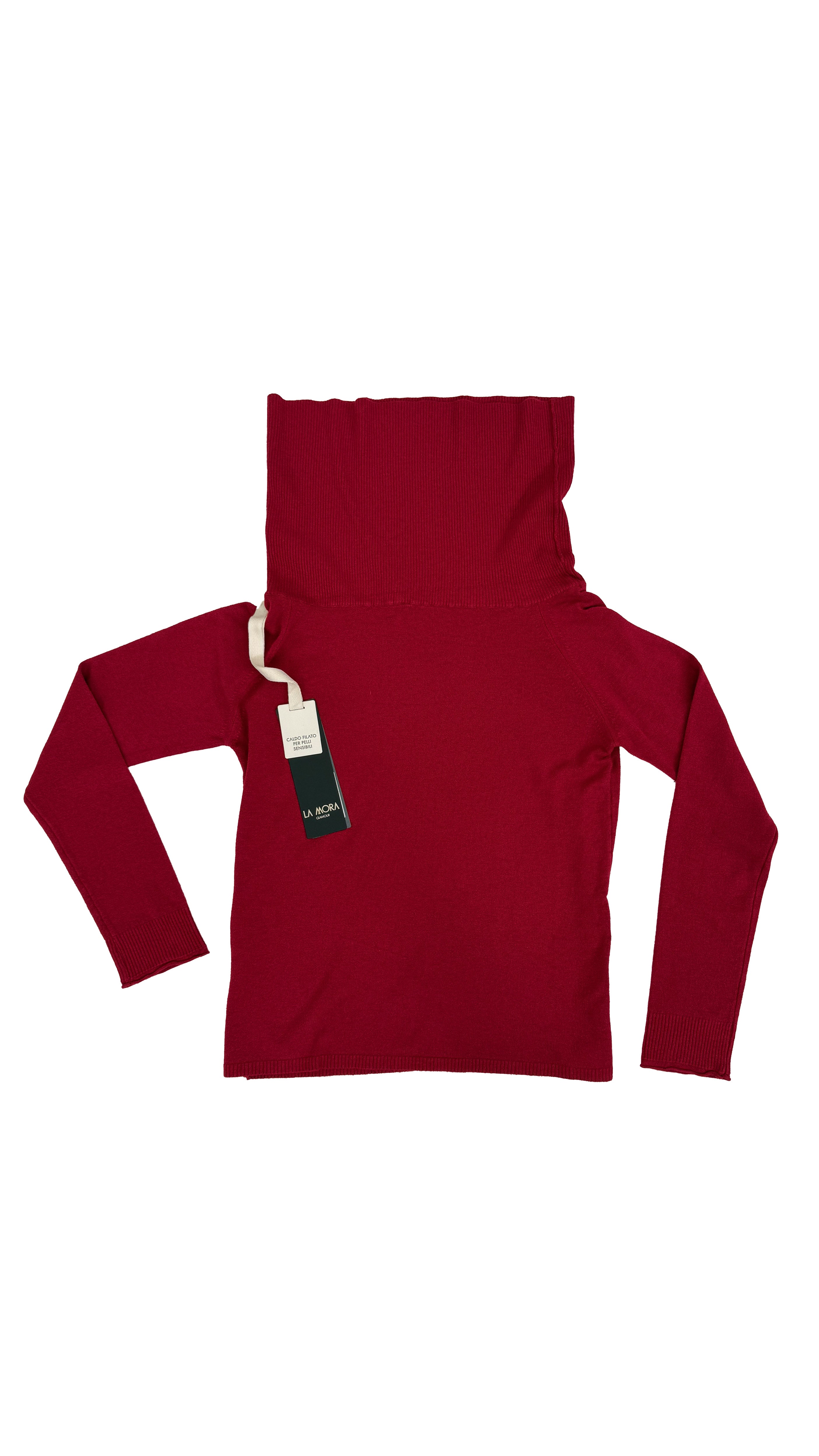 MAGLIA IN CALDA VISCOSA LINEA DRITTA COLLO SHIFFER