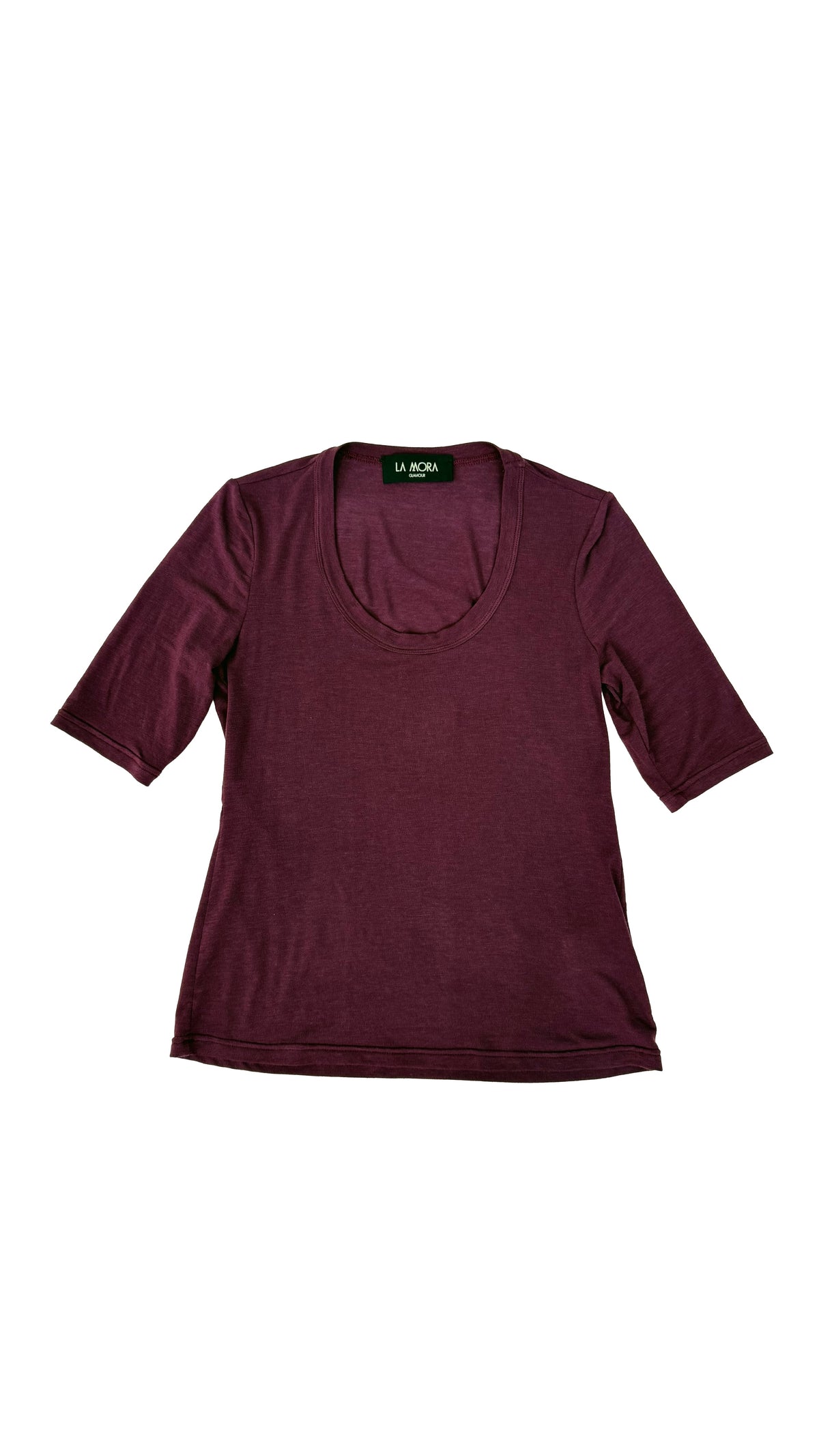 T-SHIRT MEZZA MANICA IN LYOCELL/LANA
