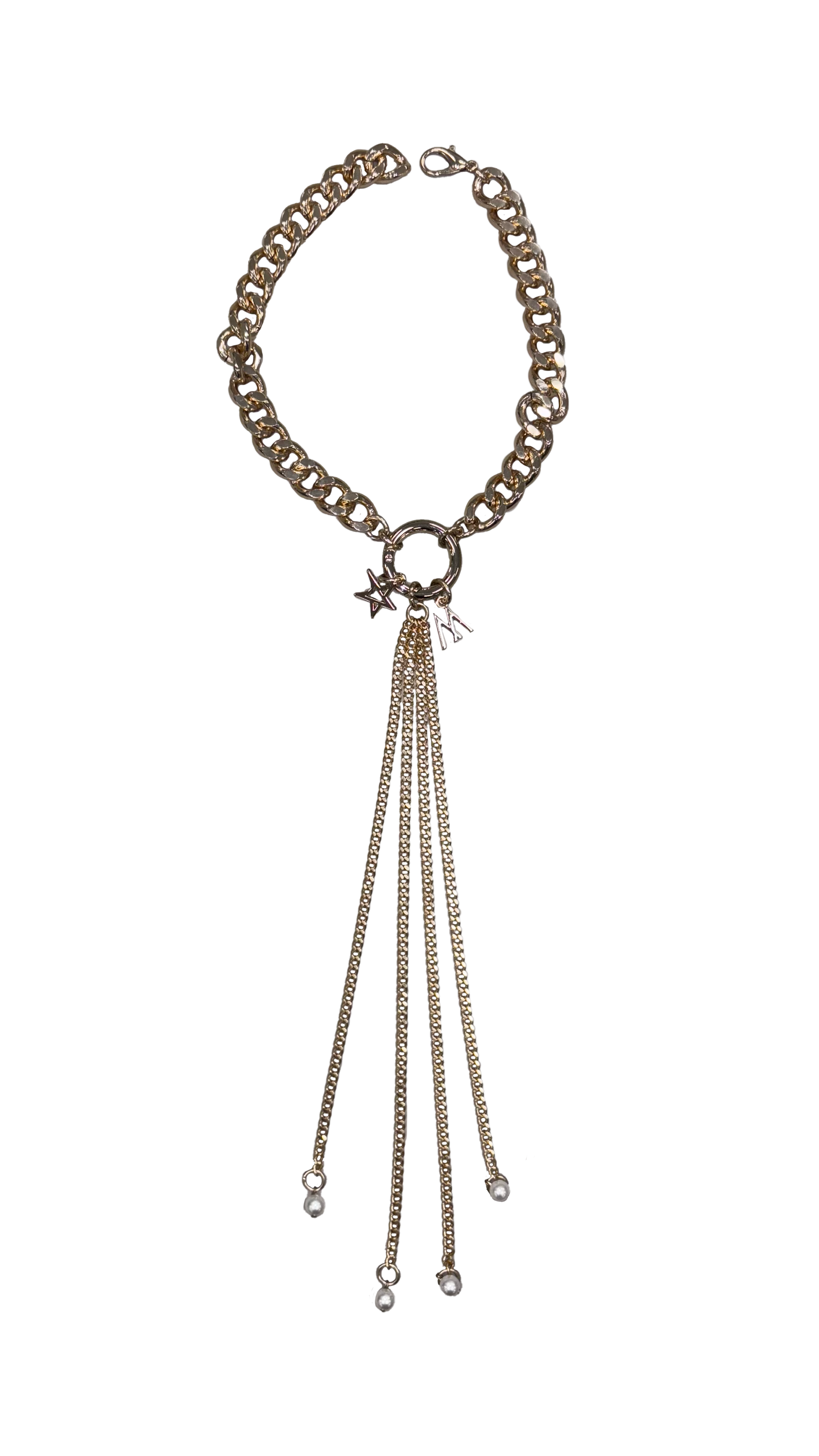 COLLANA CATENE CON PERLE