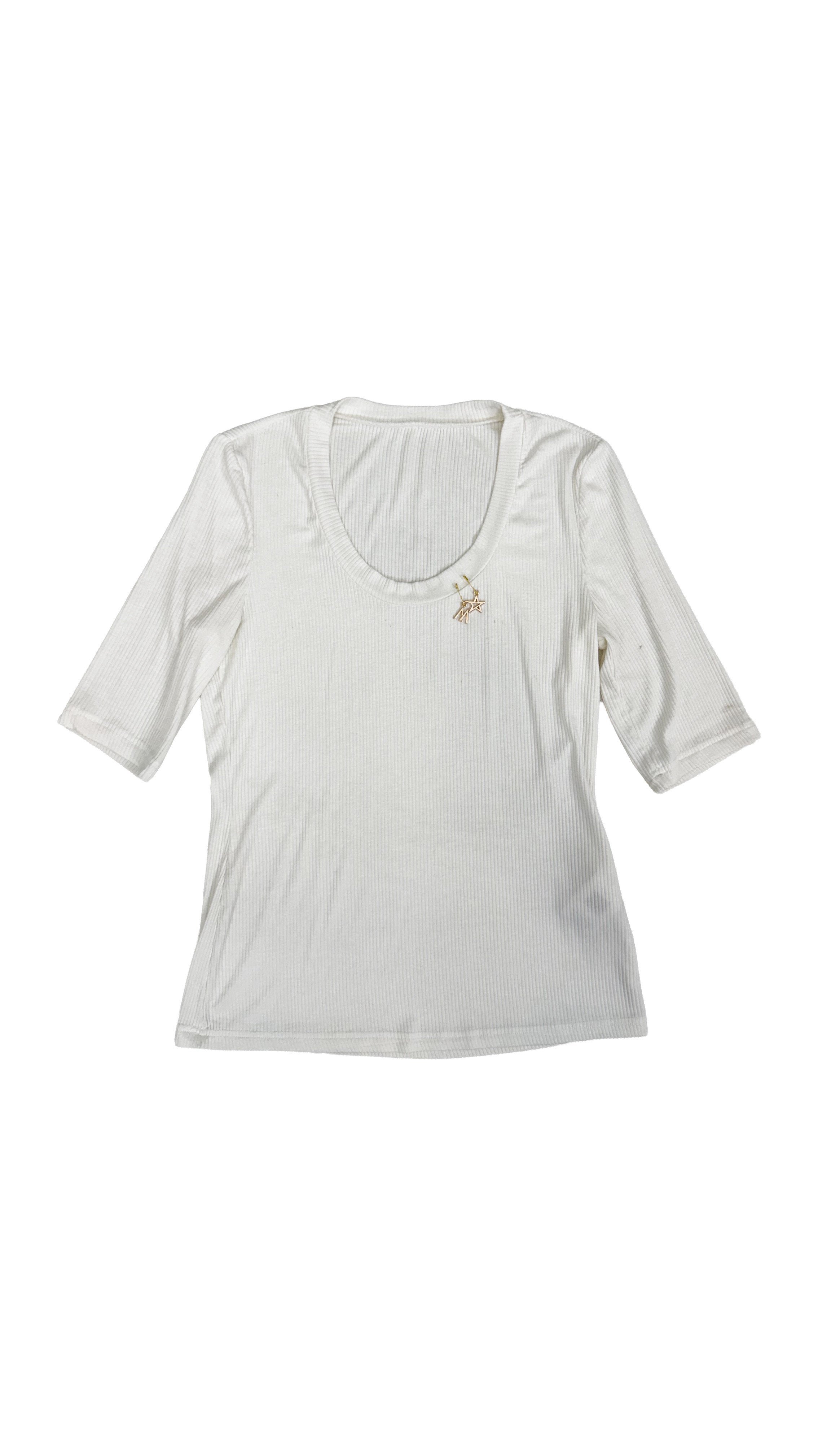 FURBA A COSTINE VISCOSA ELASTICA CON SCOLLO TONDO E MANICA AL GOMITO