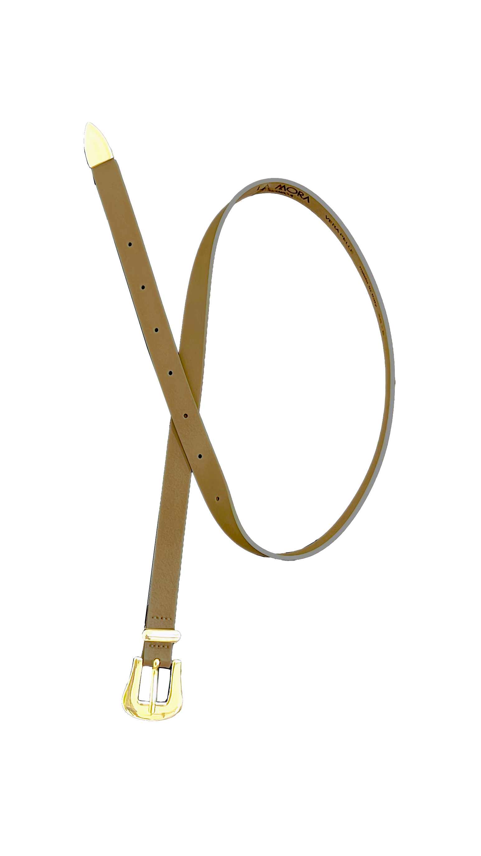 CINTURA TRITTICO COLORE ORO VERA PELLE