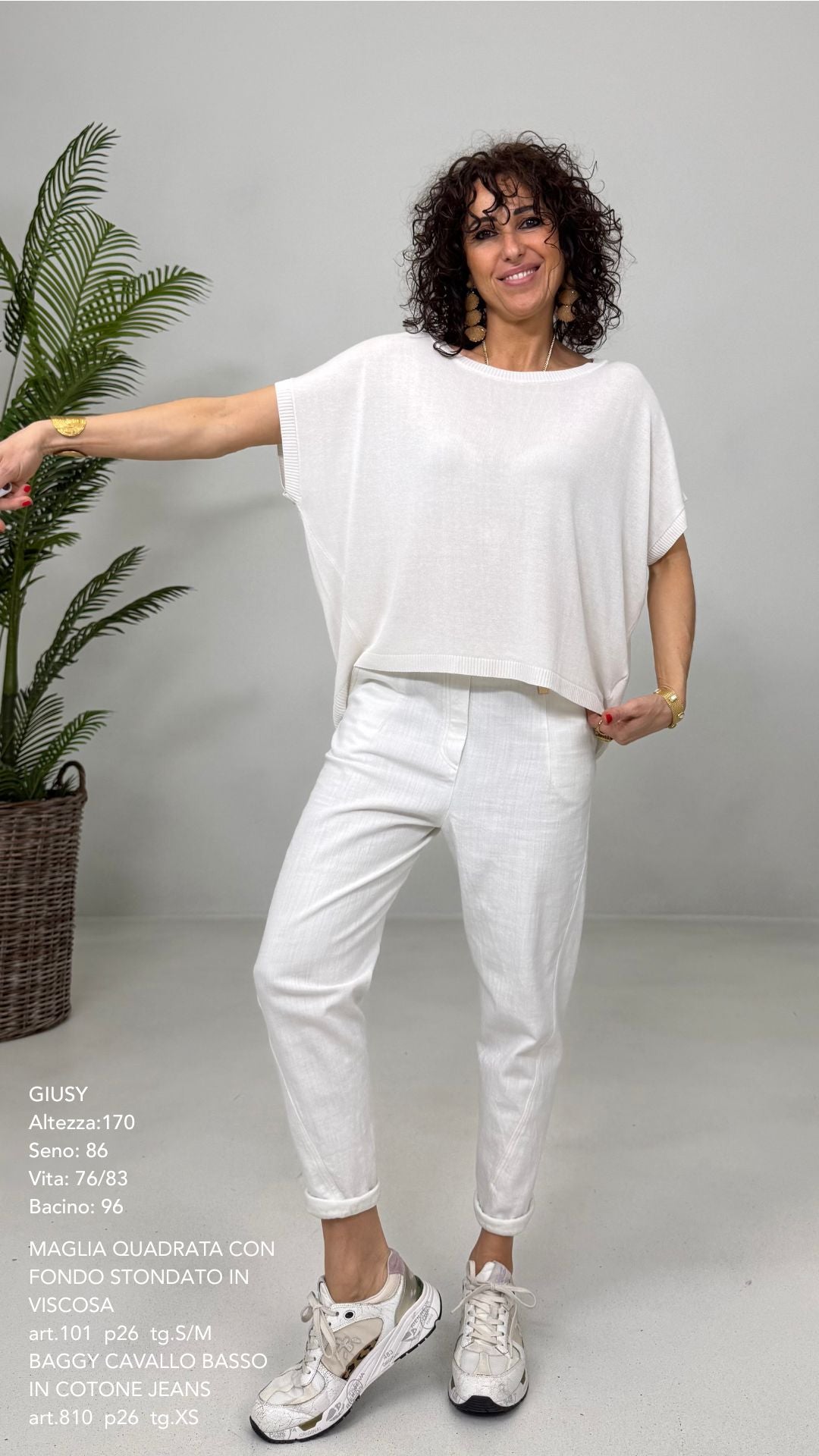 BAGGY CAVALLO BASSO IN COTONE JEANS