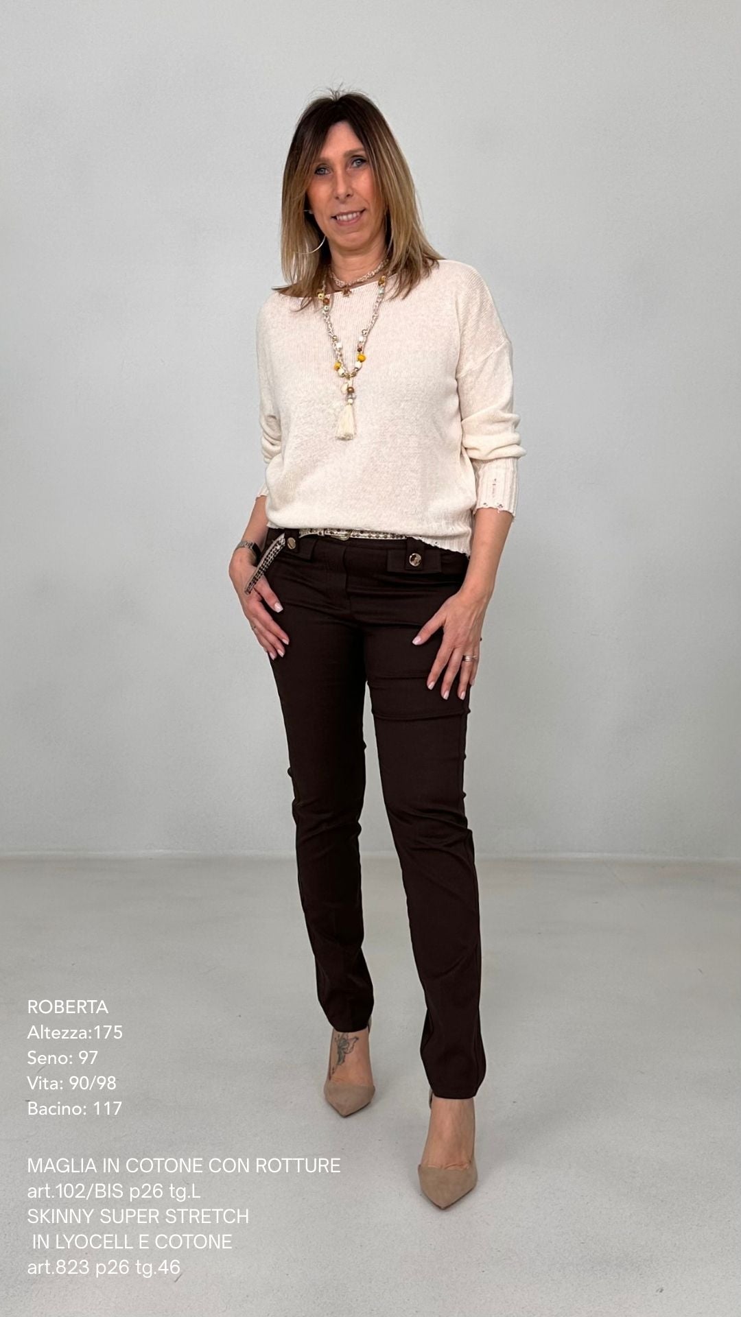 MAGLIA IN COTONE CON ROTTURE